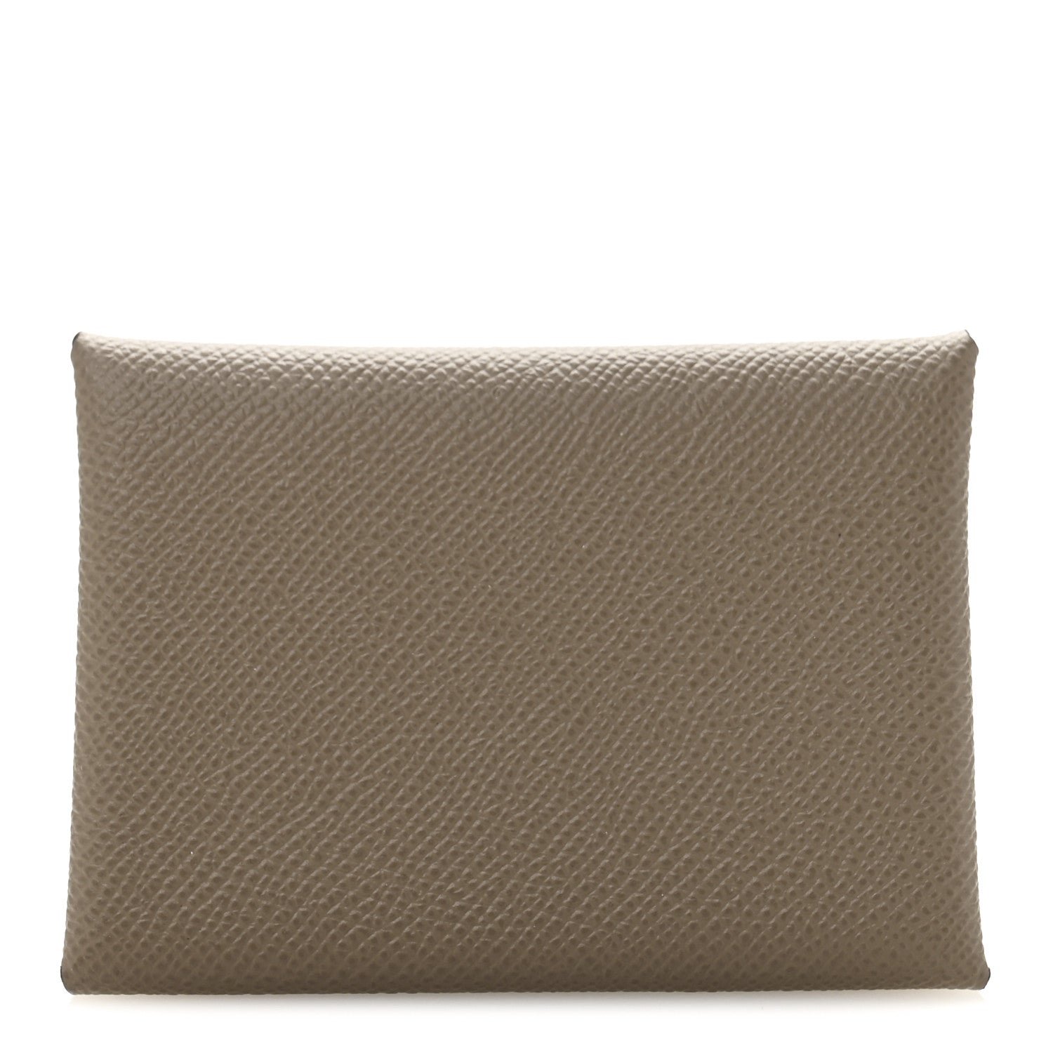 Hermes Epsom Calvi Duo Card Case Etoupe