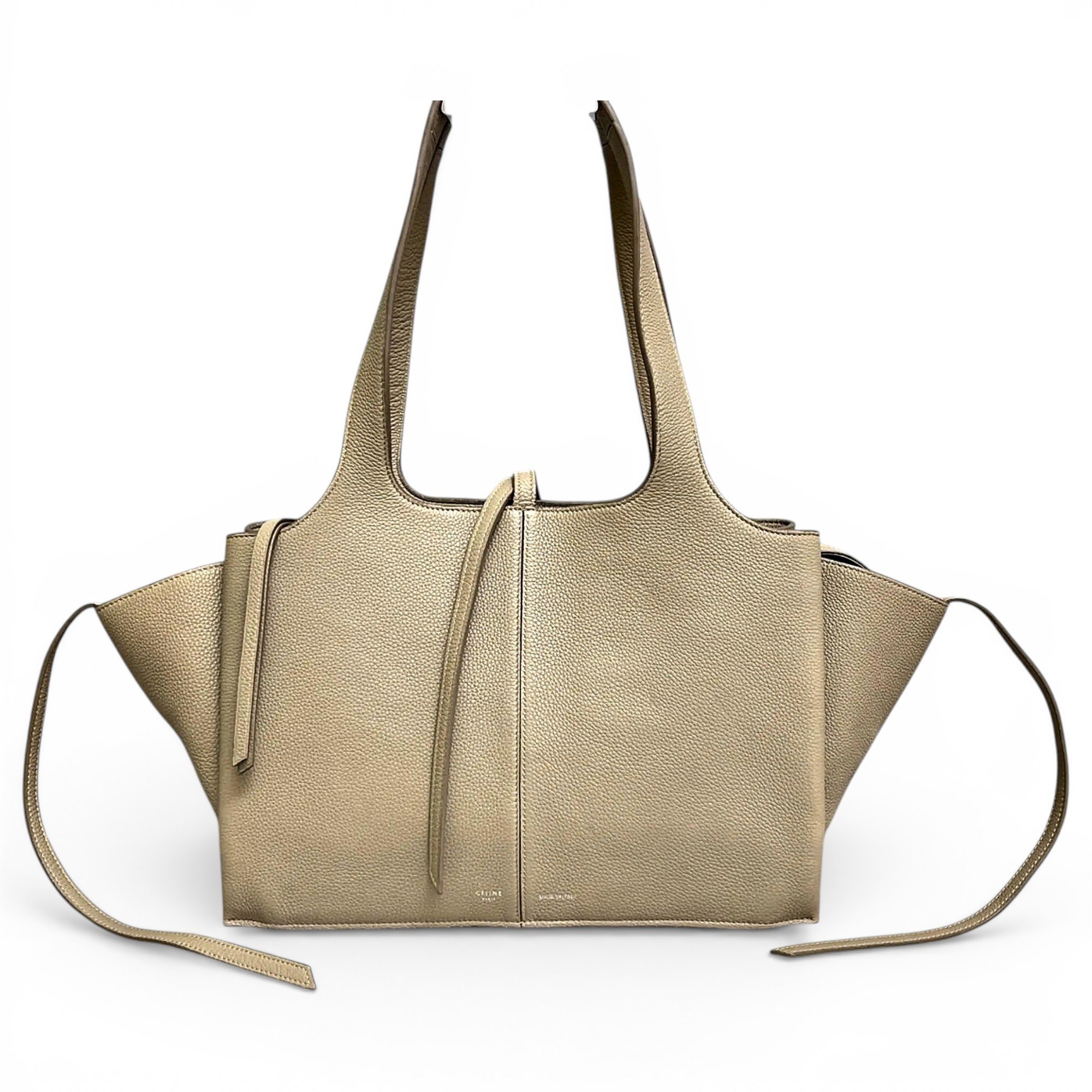Tri-Fold leather handbag