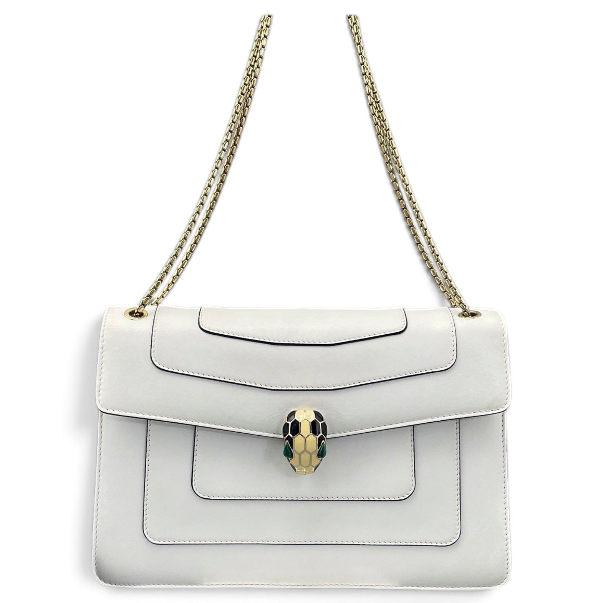 Serpenti leather handbag