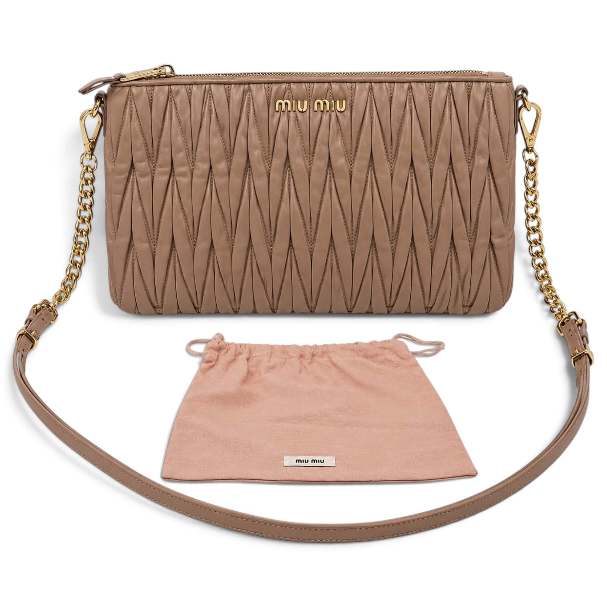 Matelassé leather handbag
