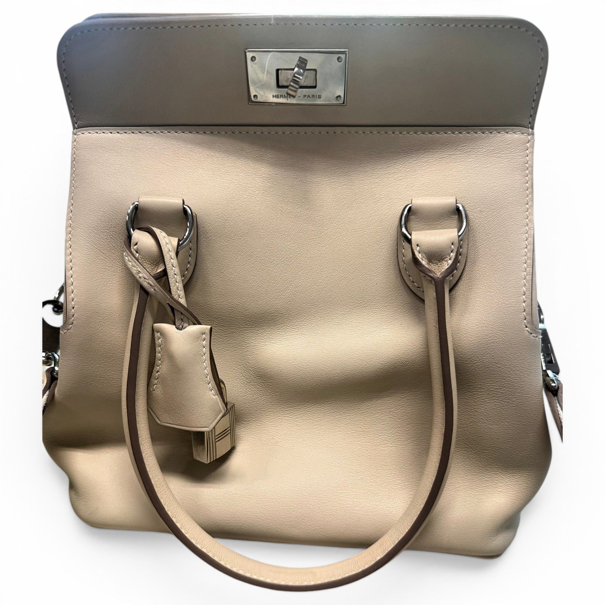 Toolbox leather handbag
