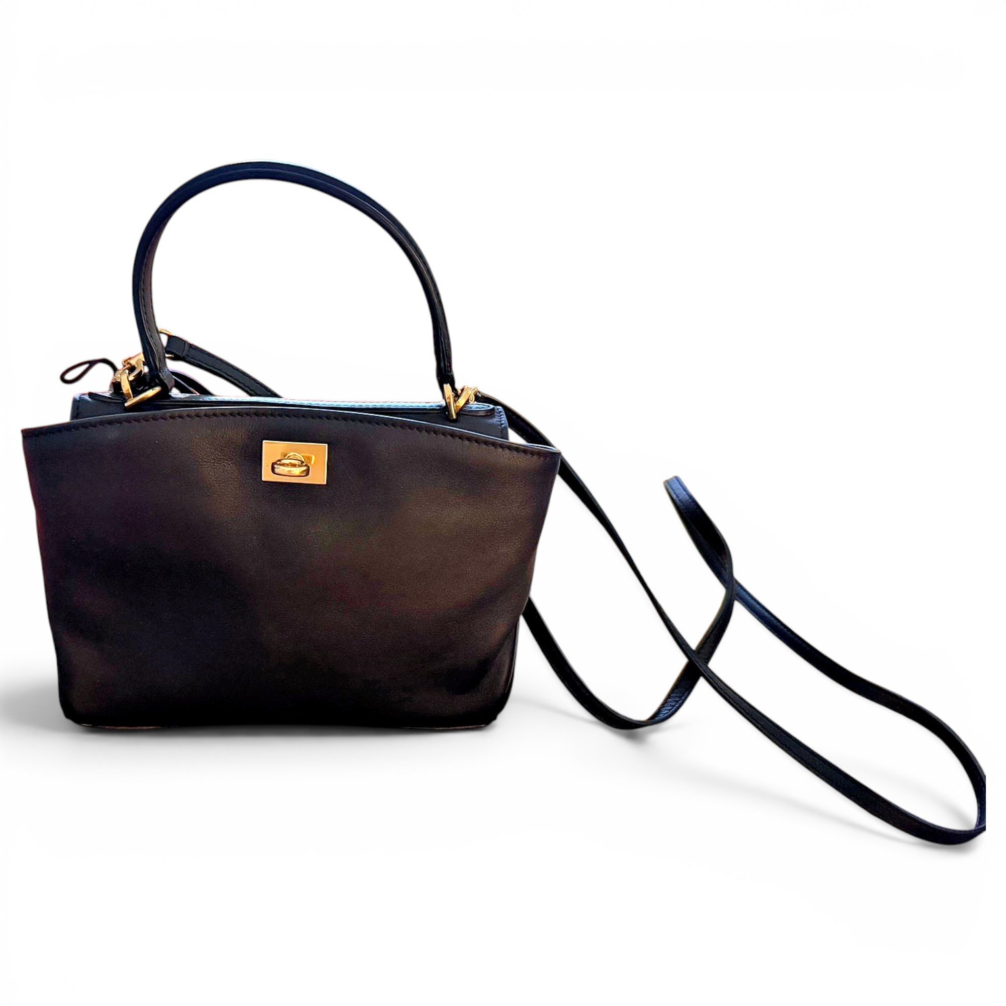 Leather clutch bag