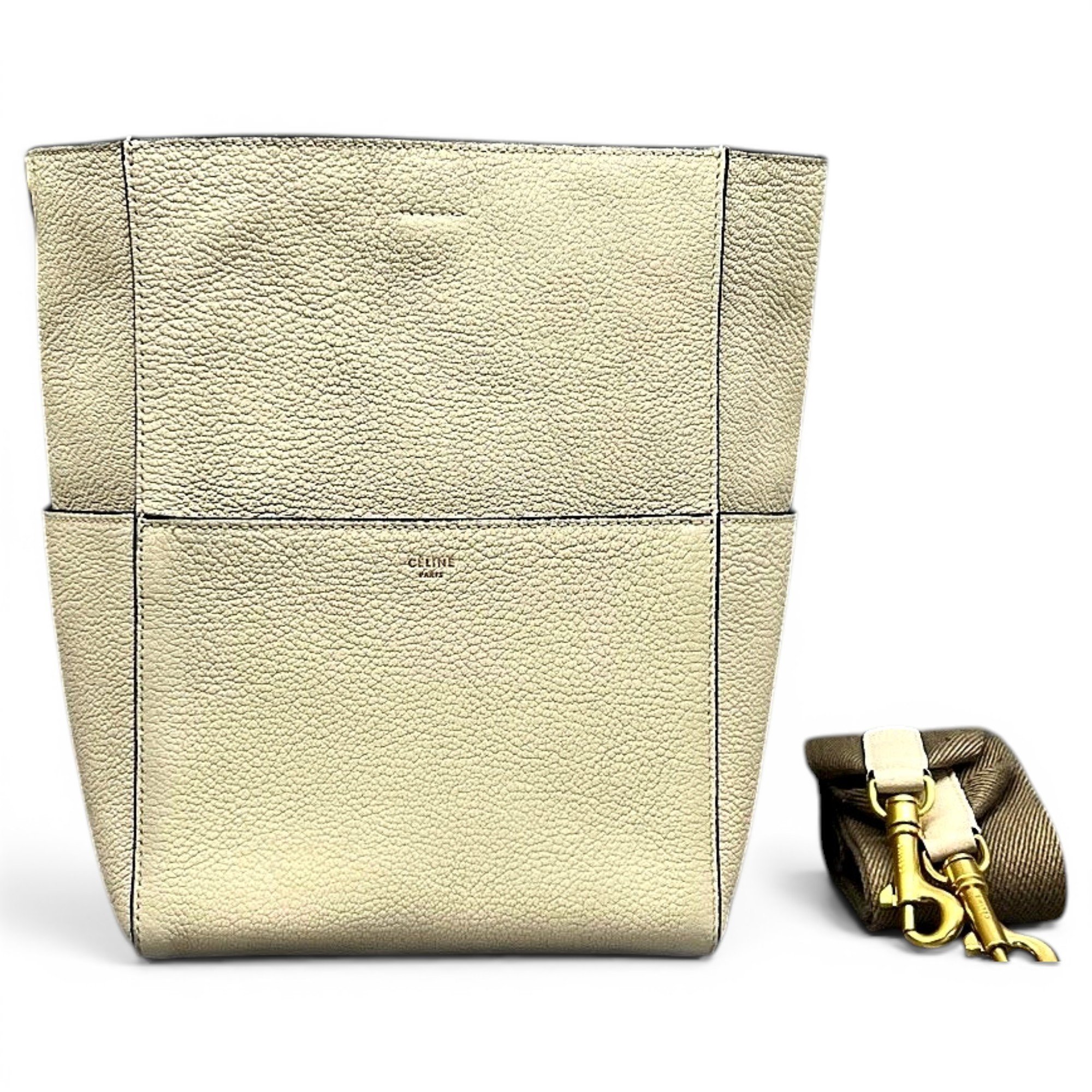 Celine Seau Sangle leather handbag