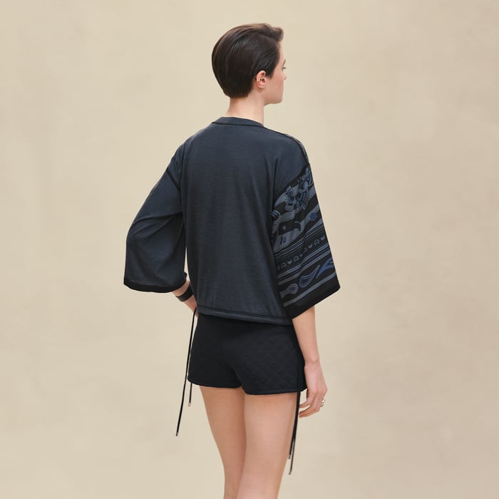 Noir Réglisse "Candy Libris" Long-sleeve Twillaine T-shirt Sweater