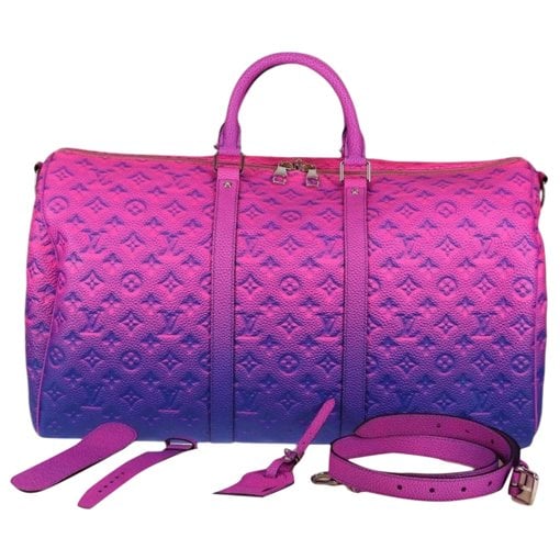 Keepall leather travel bag