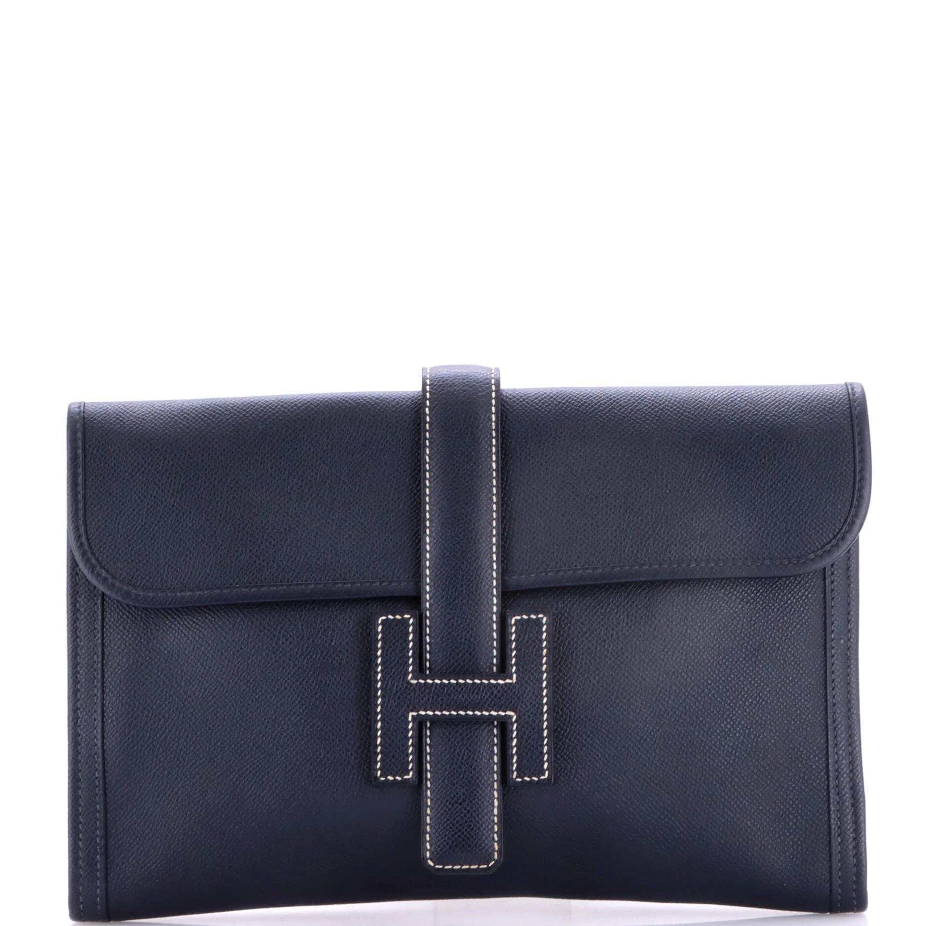 Leather clutch bag