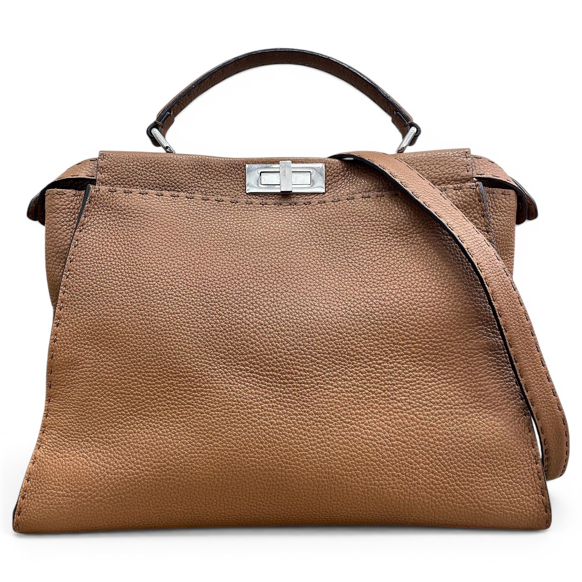 Peekaboo leather handbag