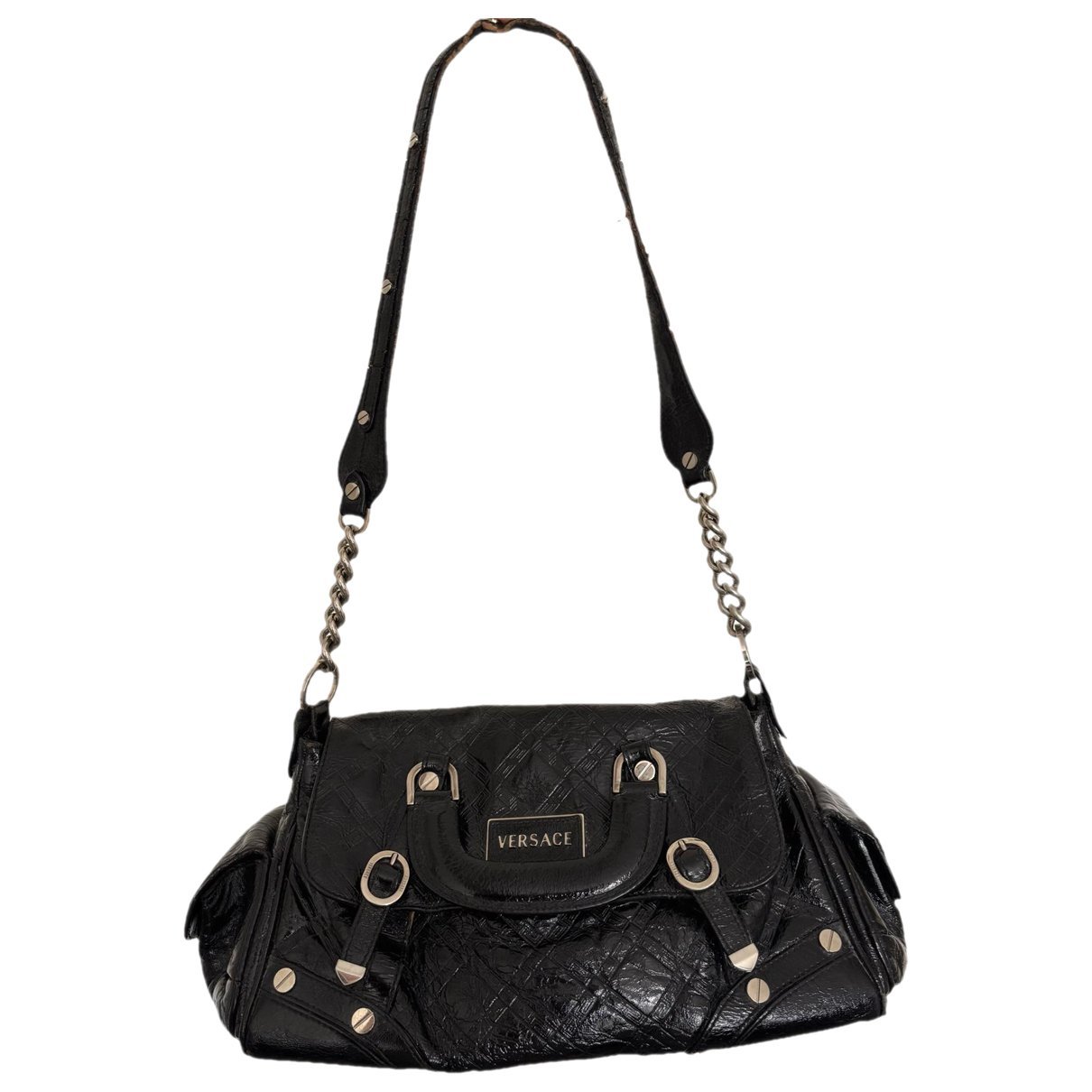 Patent leather handbag
