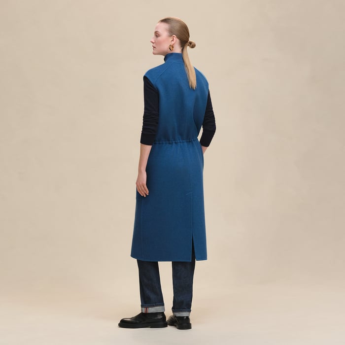 Bleu Payne Long Bomber Vest