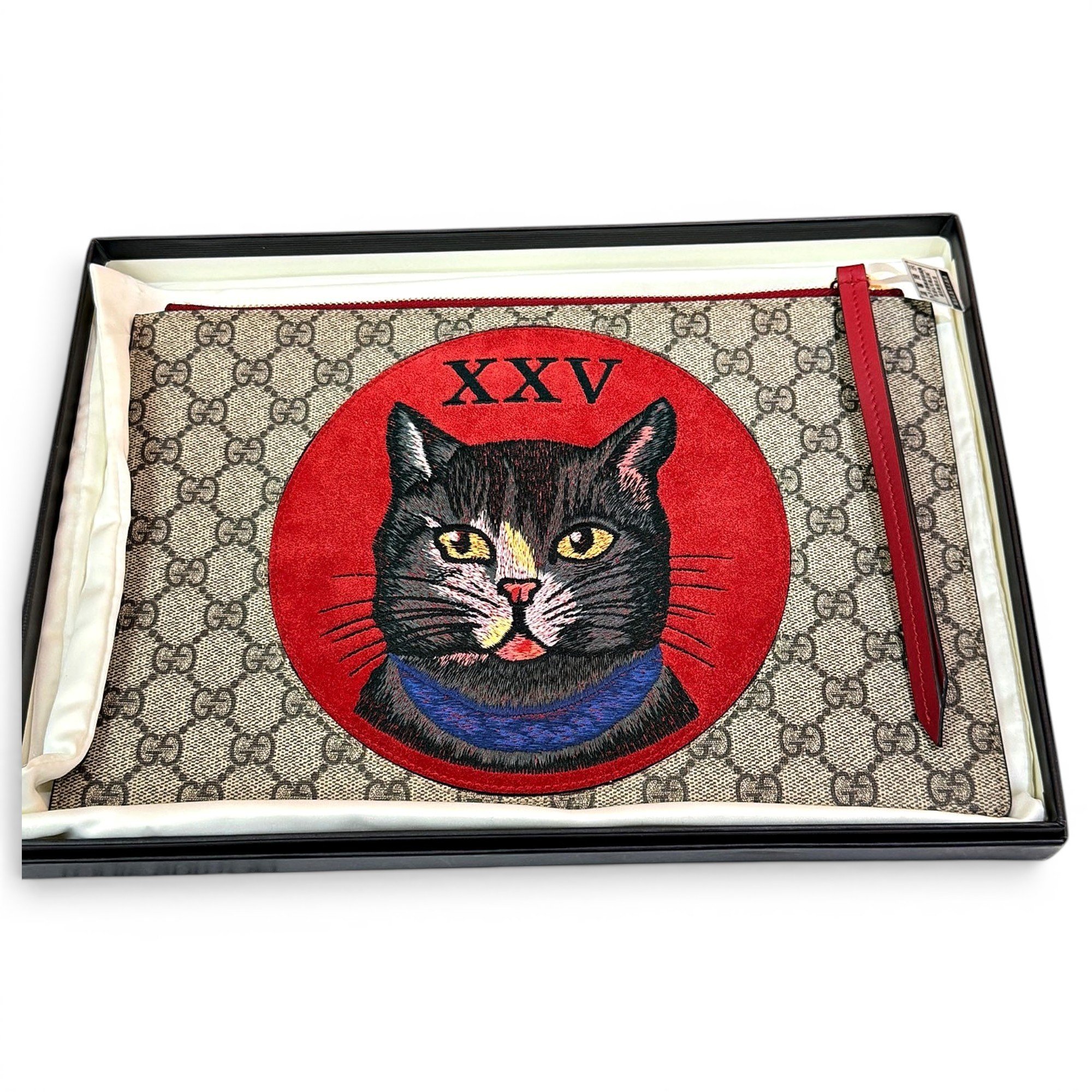 Leather clutch bag