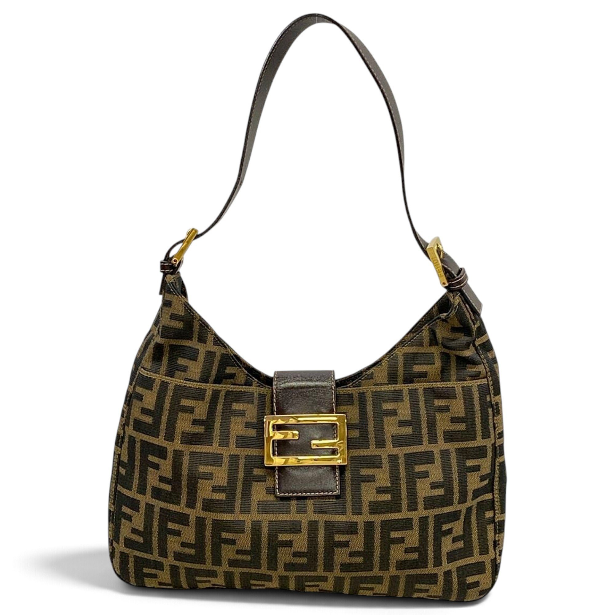 Pocket leather handbag