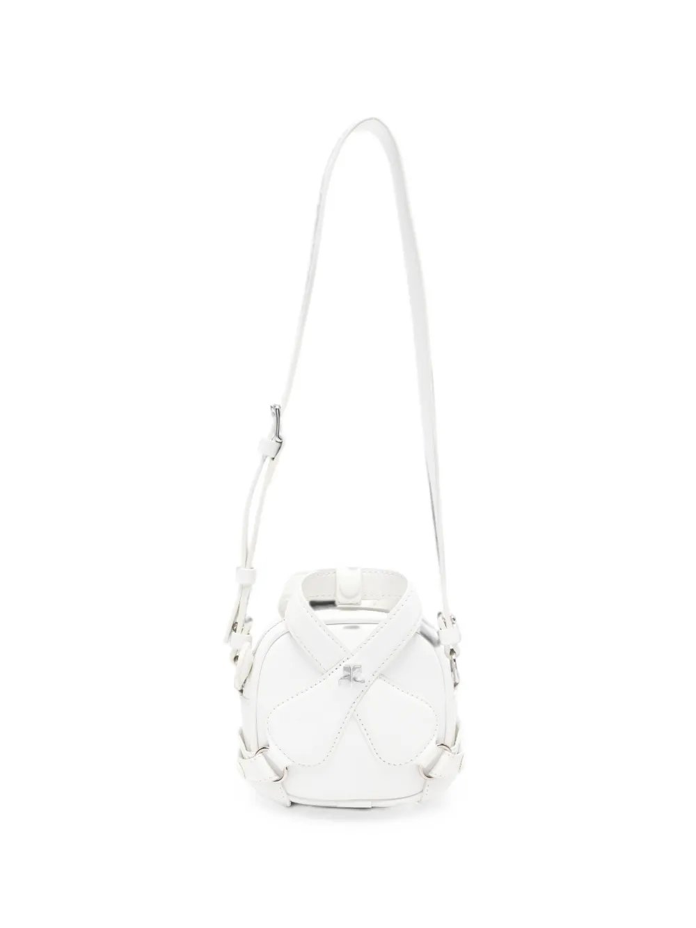 Courreges logo-plaque tote bag