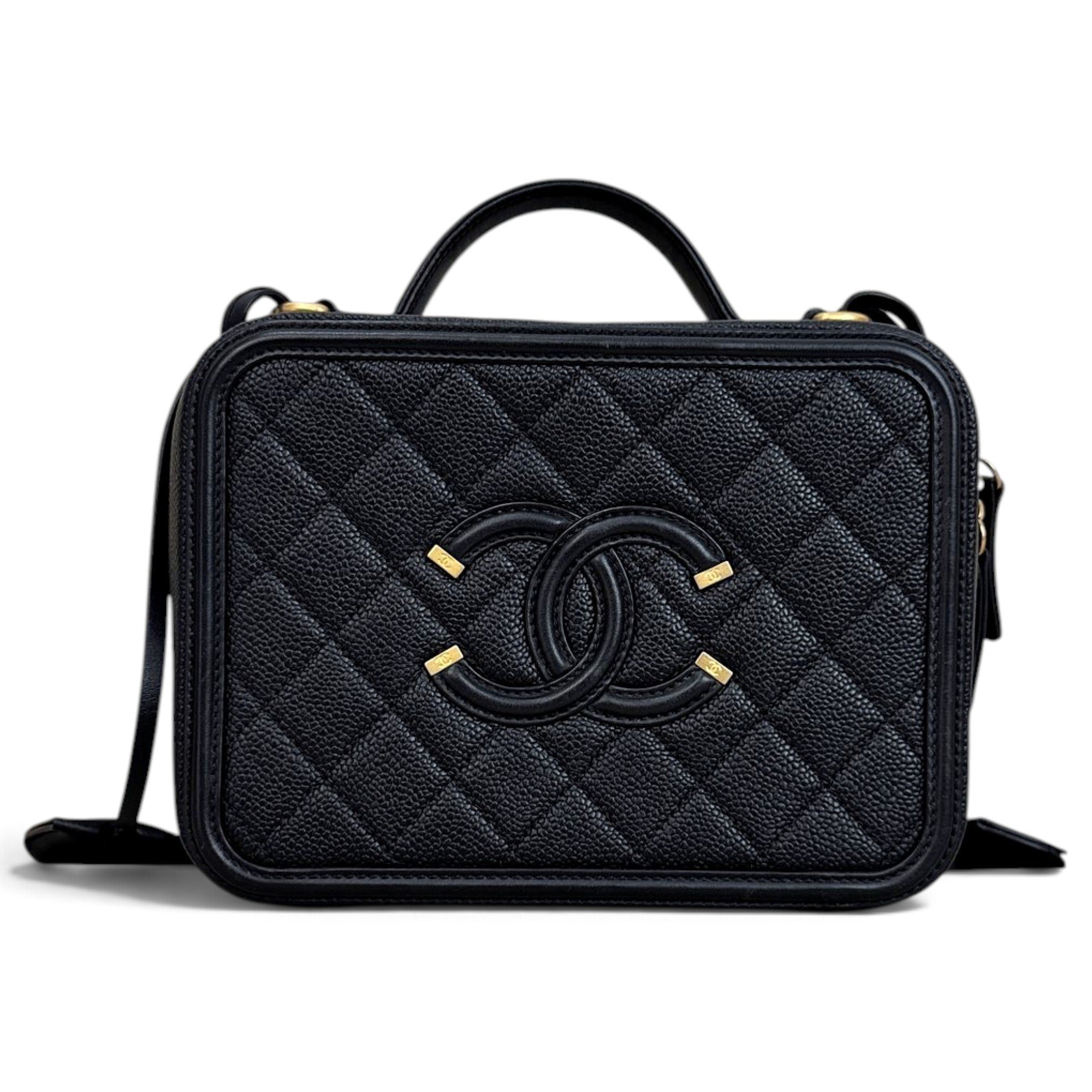Vanity leather handbag
