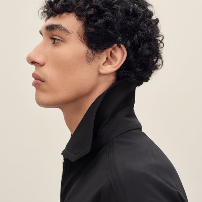Noir Zipped Straight Cut Jacket