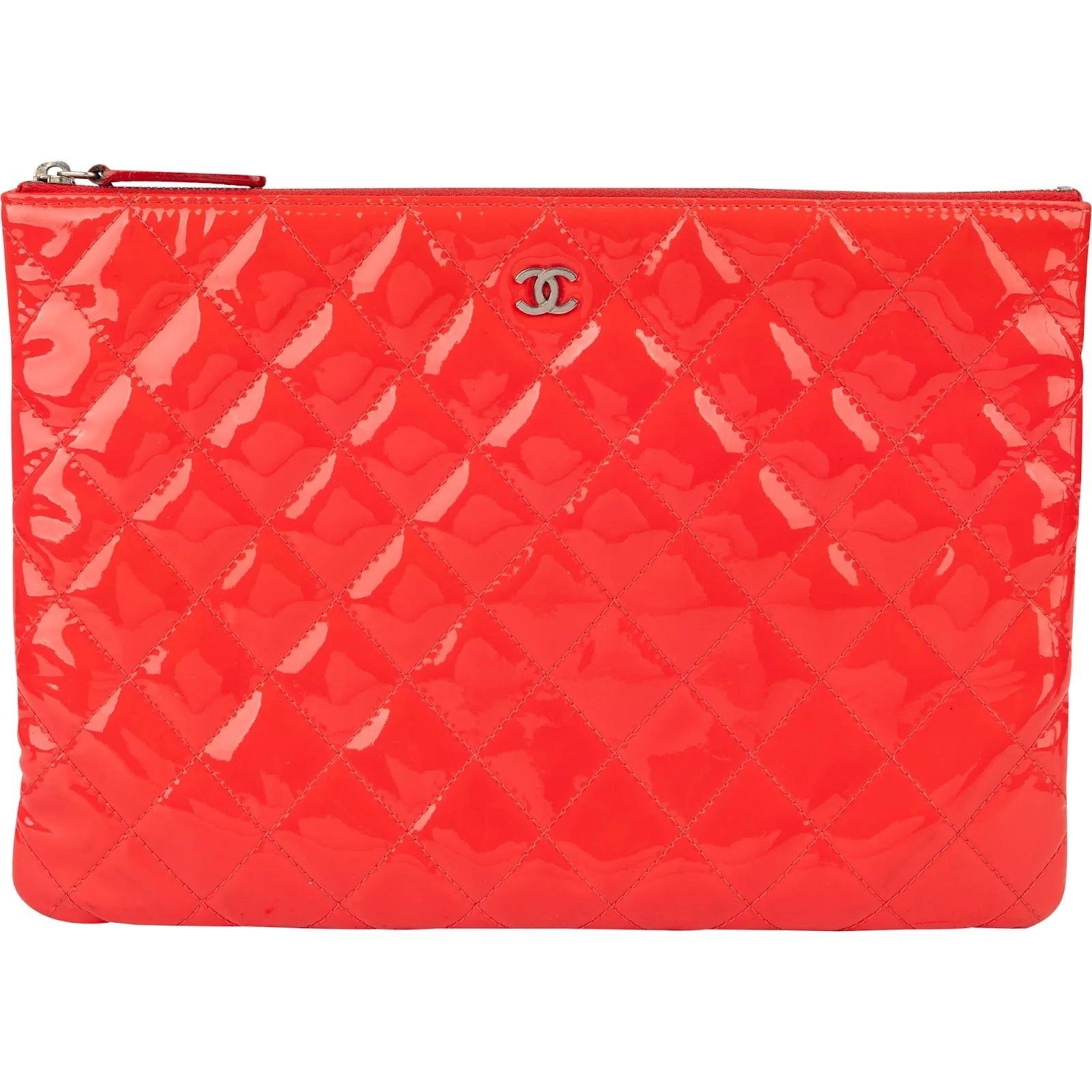 Timeless/Classique patent leather clutch bag