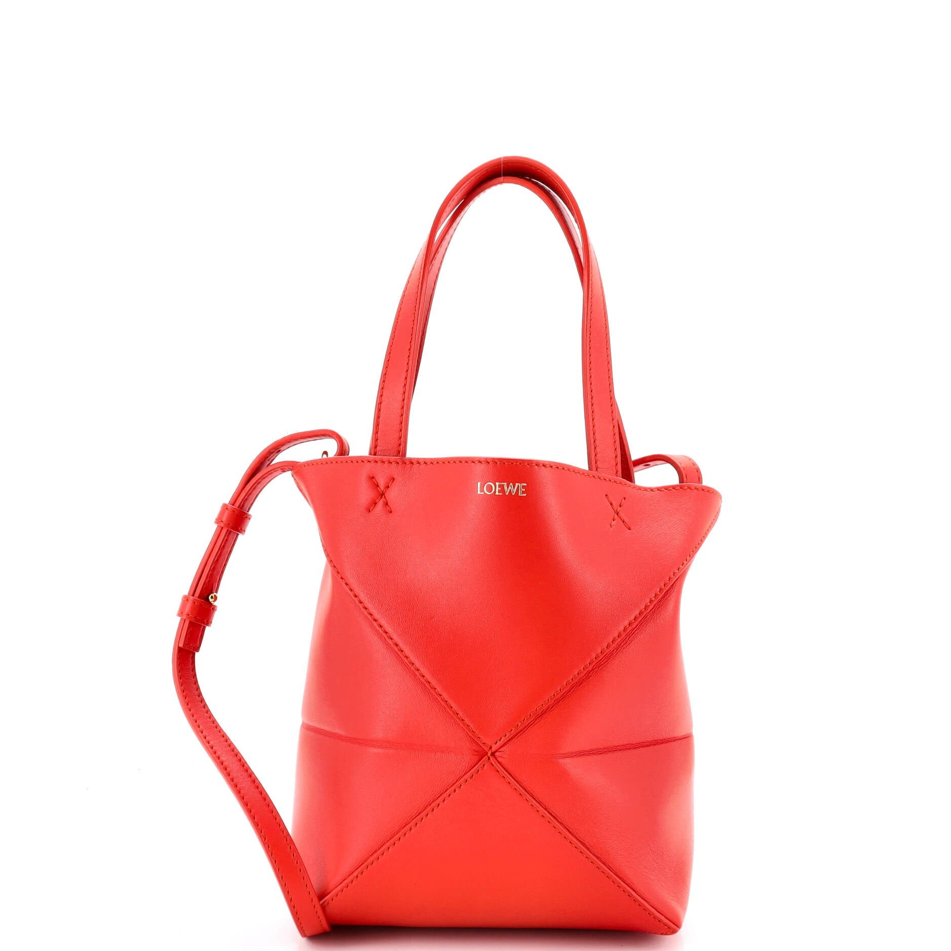 Puzzle Fold Tote Leather Mini