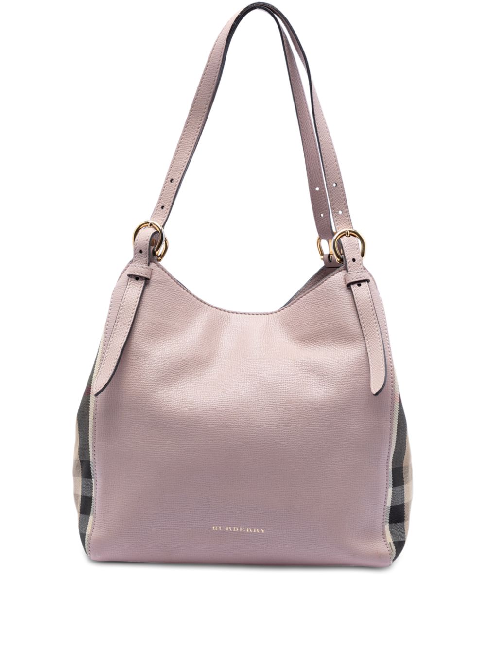 2000-2017 Small Leather and House Check Canvas Canterbury tote bag