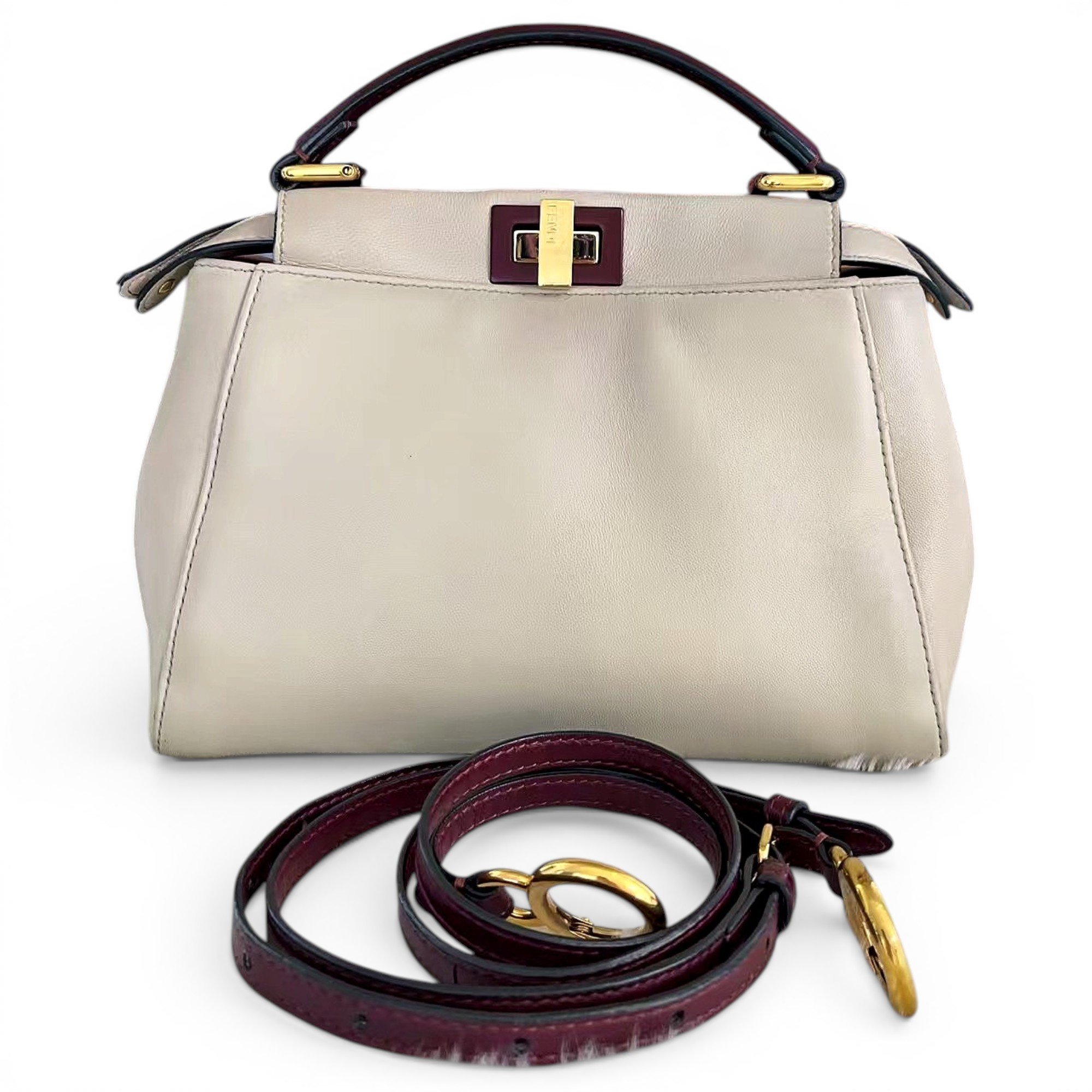 Peekaboo leather handbag