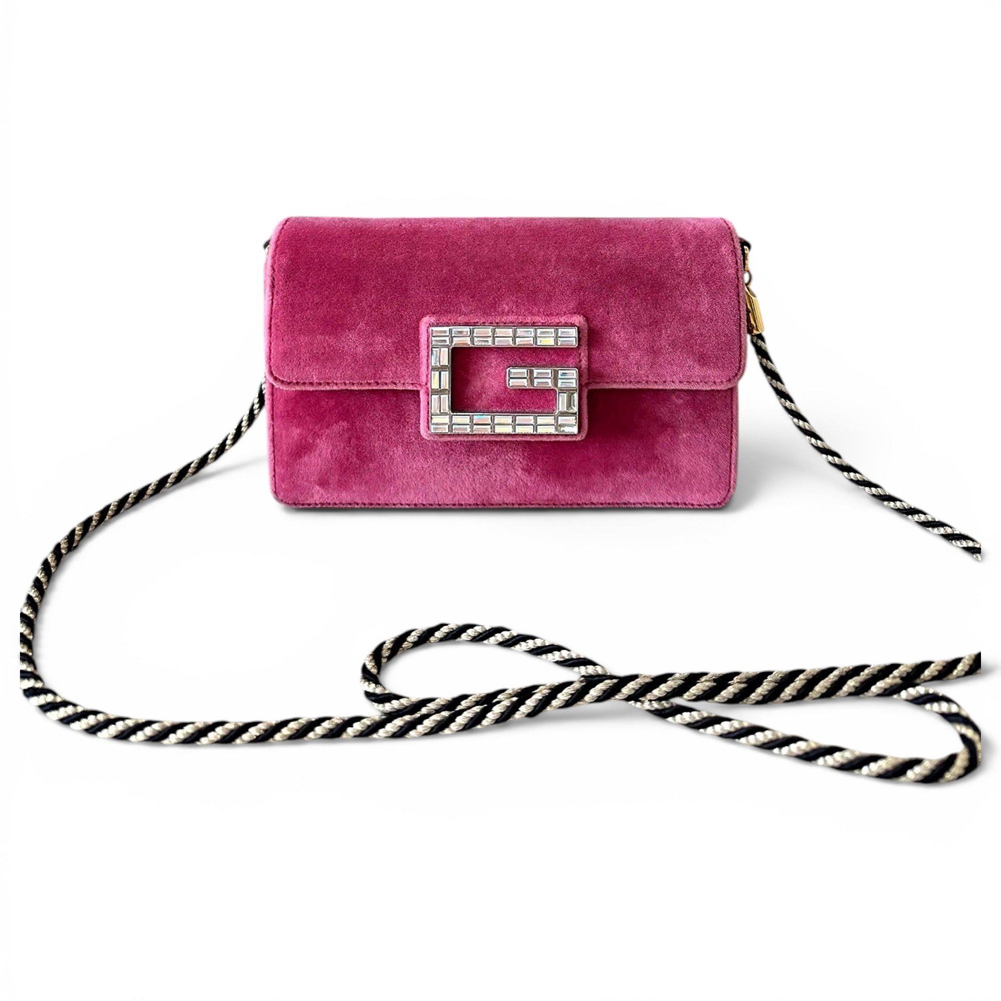 Square G velvet handbag