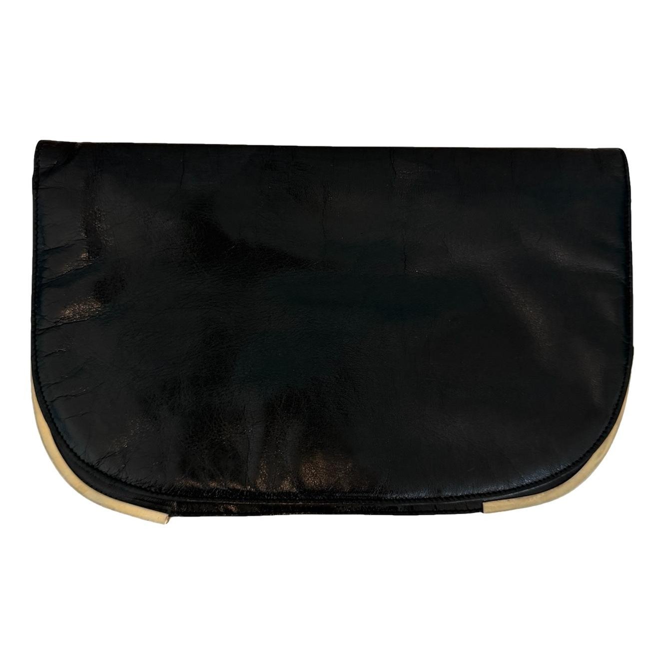 Leather clutch bag