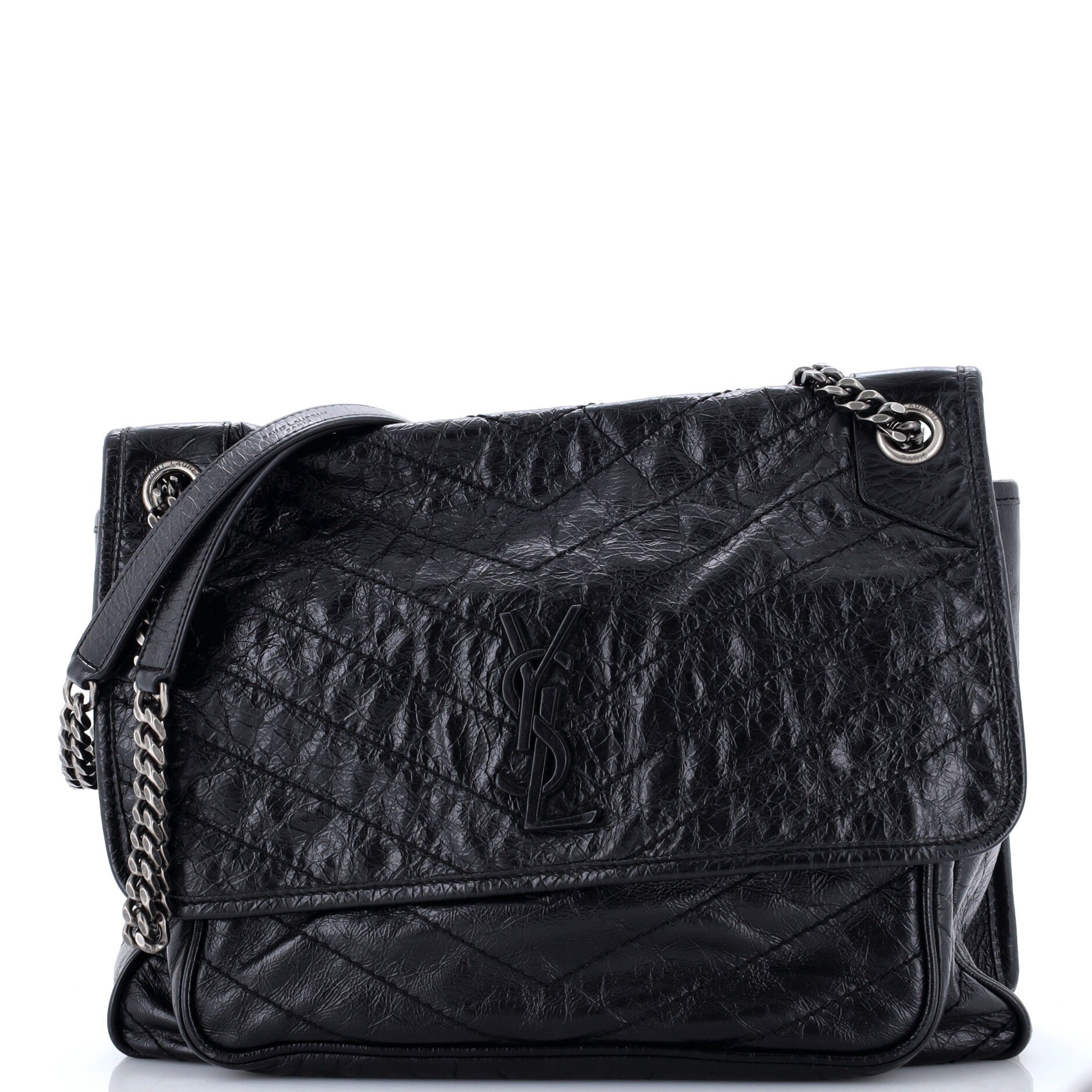 Niki Chain Flap Bag Matelasse Chevron Leather Large