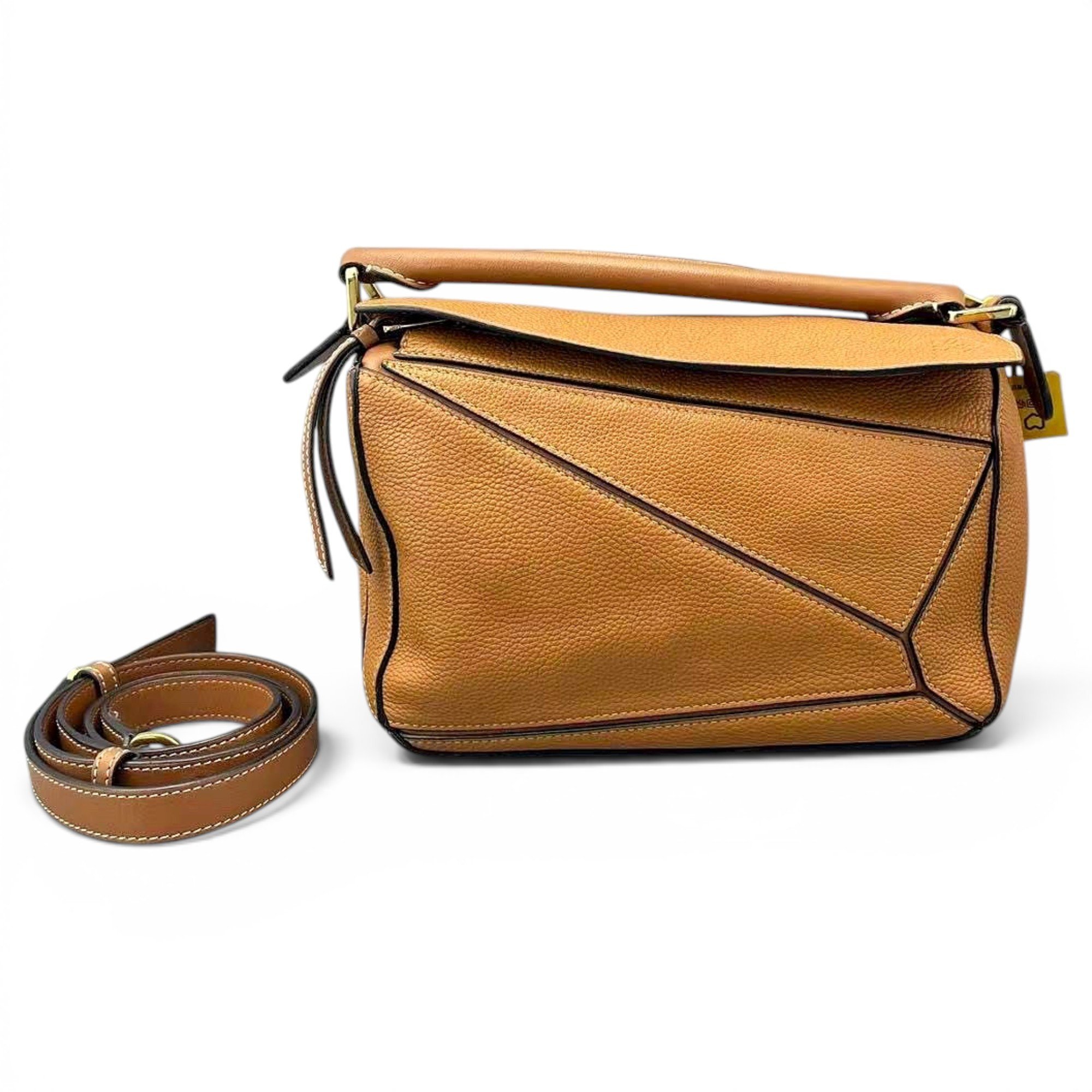 Puzzle leather handbag