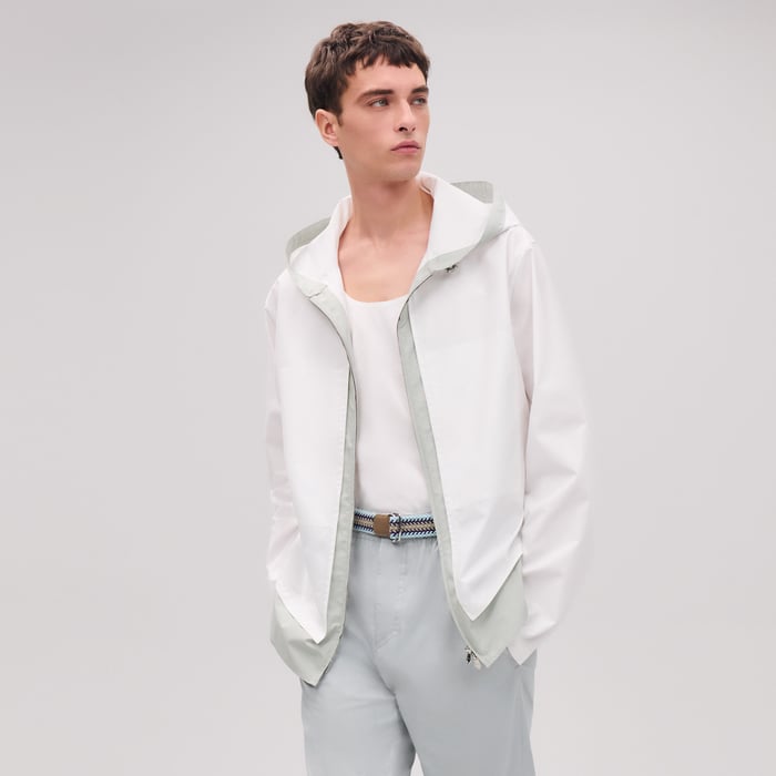 Blanc "Twin Bicolore" Hooded Jacket