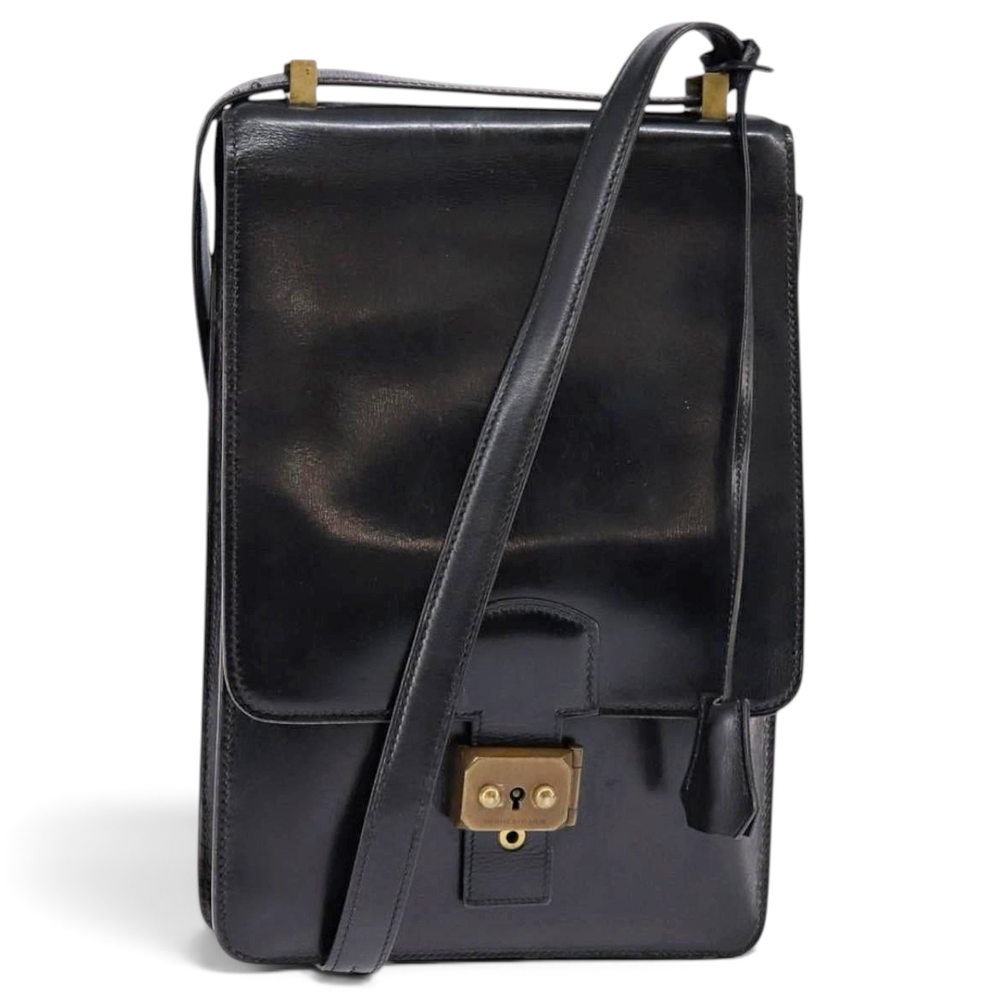 H leather handbag