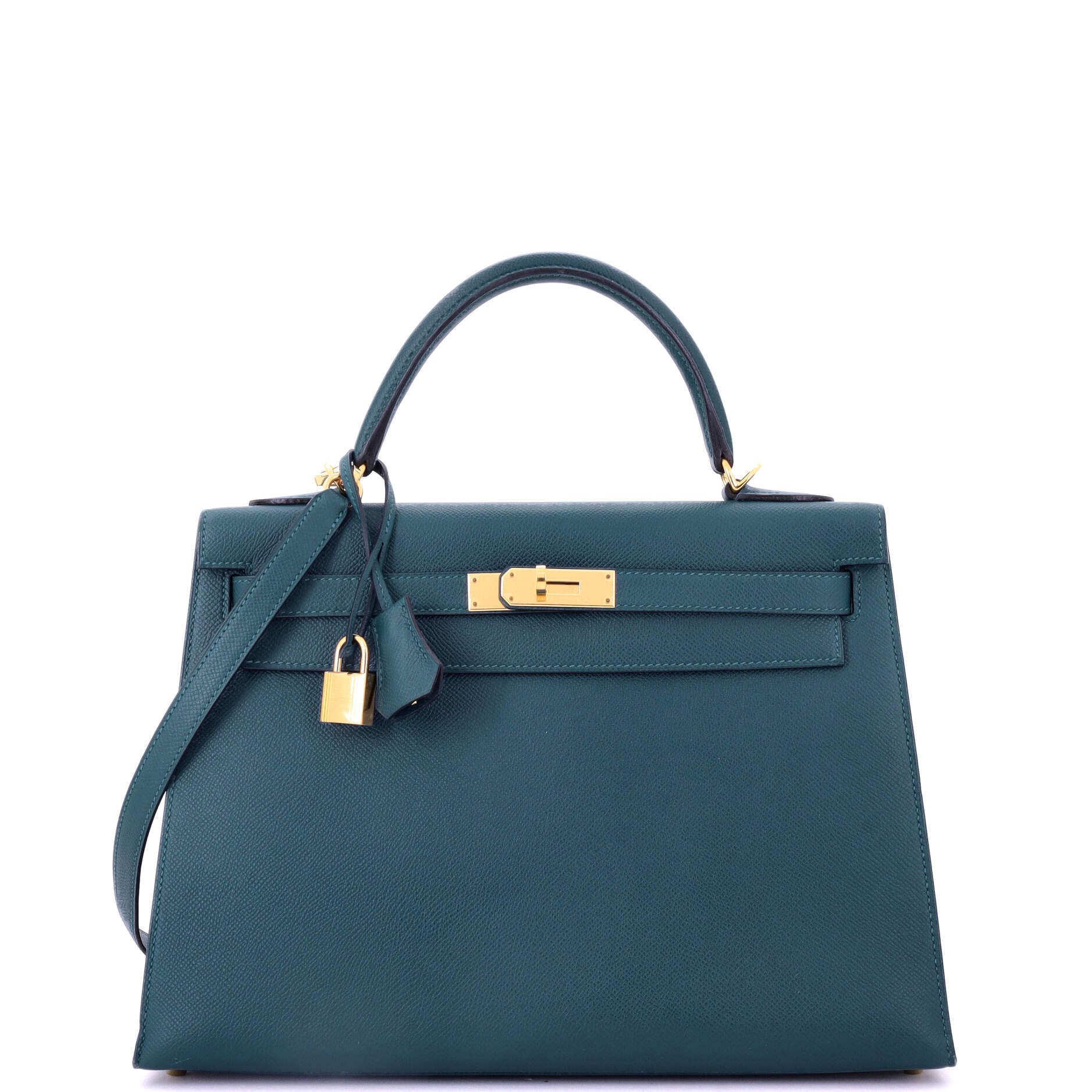 Hermes Kelly Handbag Colvert Epsom with Gold Hardware 32