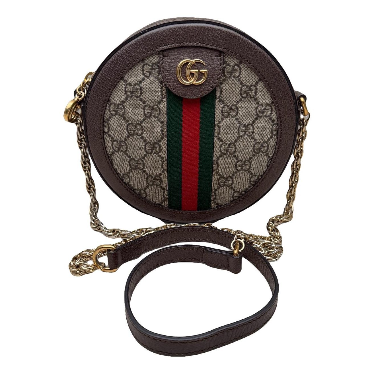 Ophidia Round leather handbag