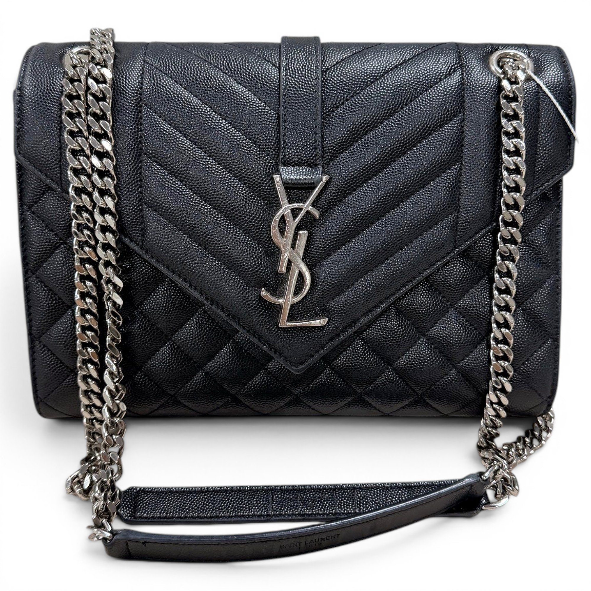 Envelope leather handbag