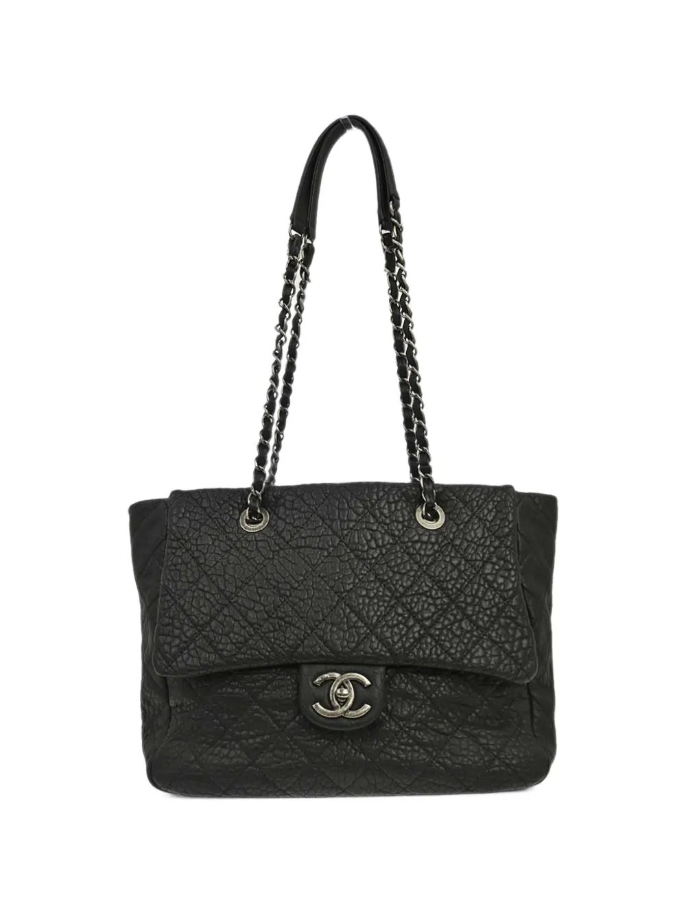 2015 diamond-quilted chain-link tote bag
