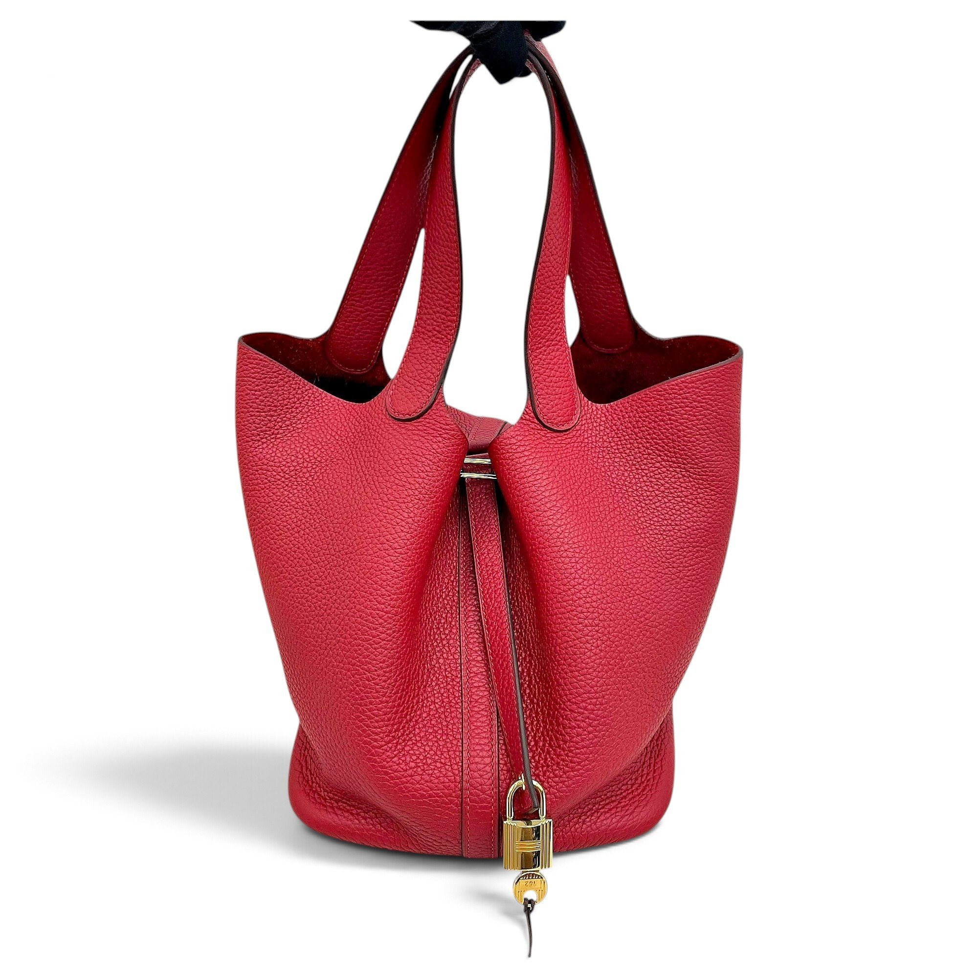 Picotin leather tote