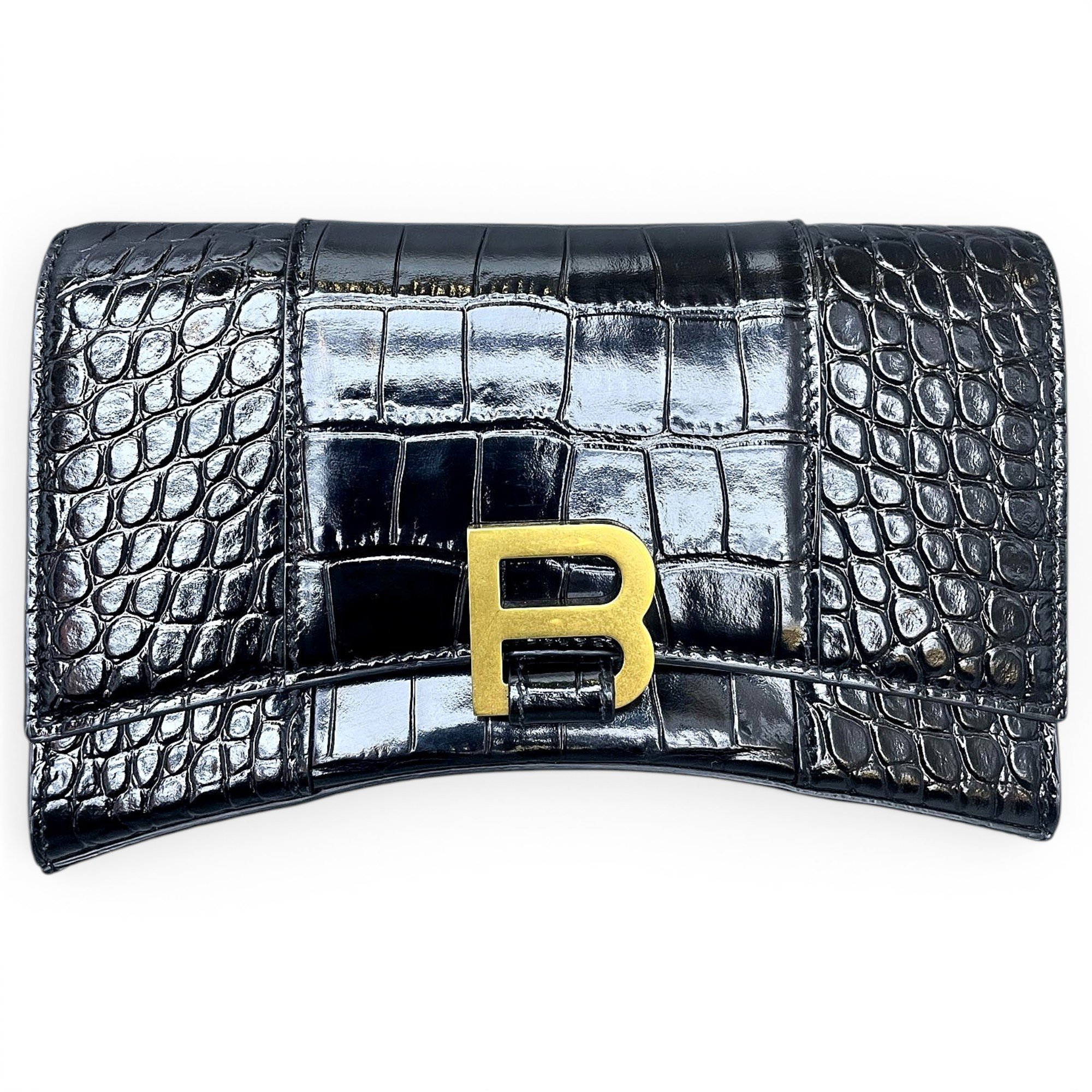 Envelop leather clutch bag