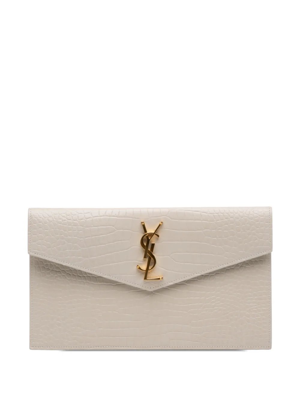 2022 Croc Embossed Leather Uptown Pouch clutch bag