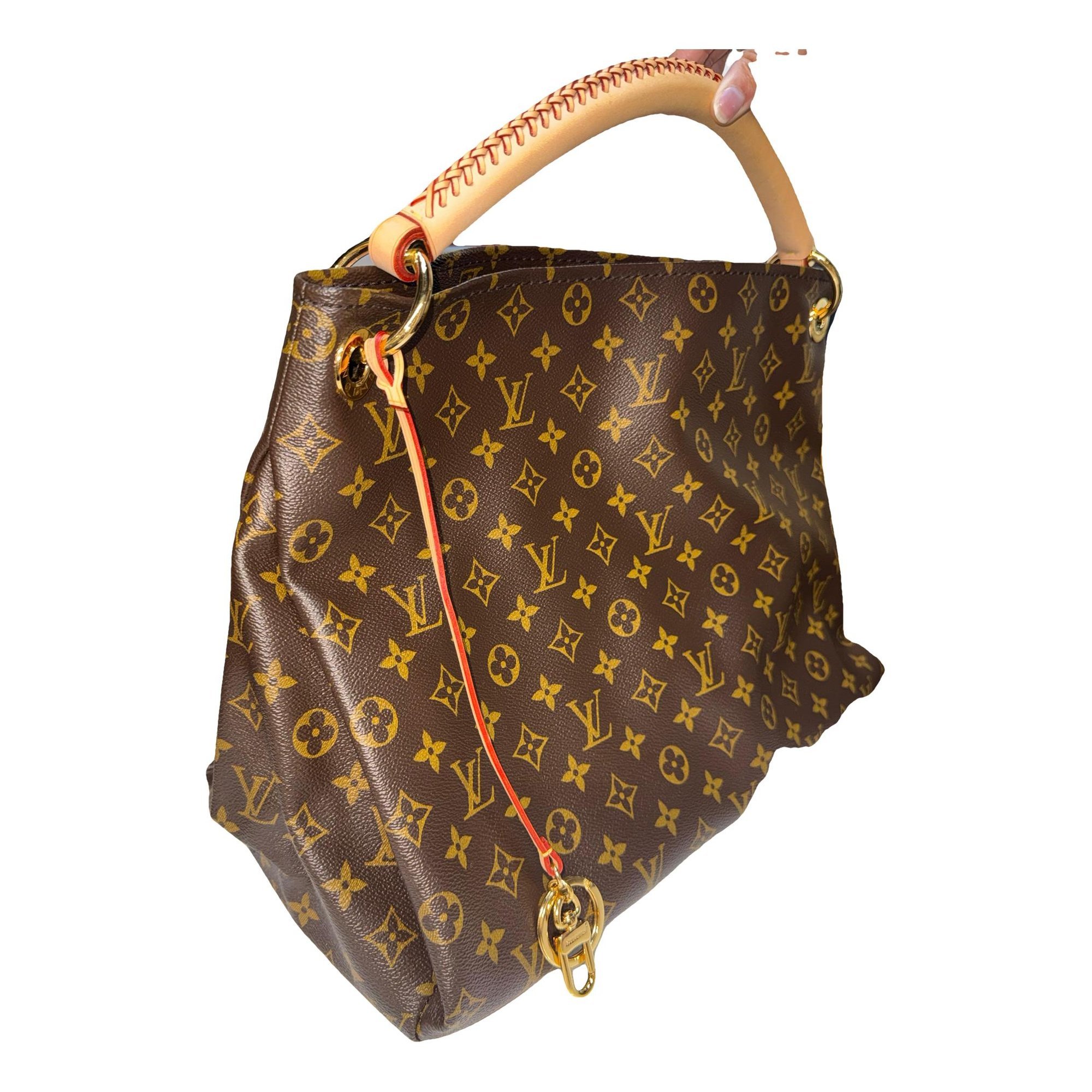 Artsy leather handbag
