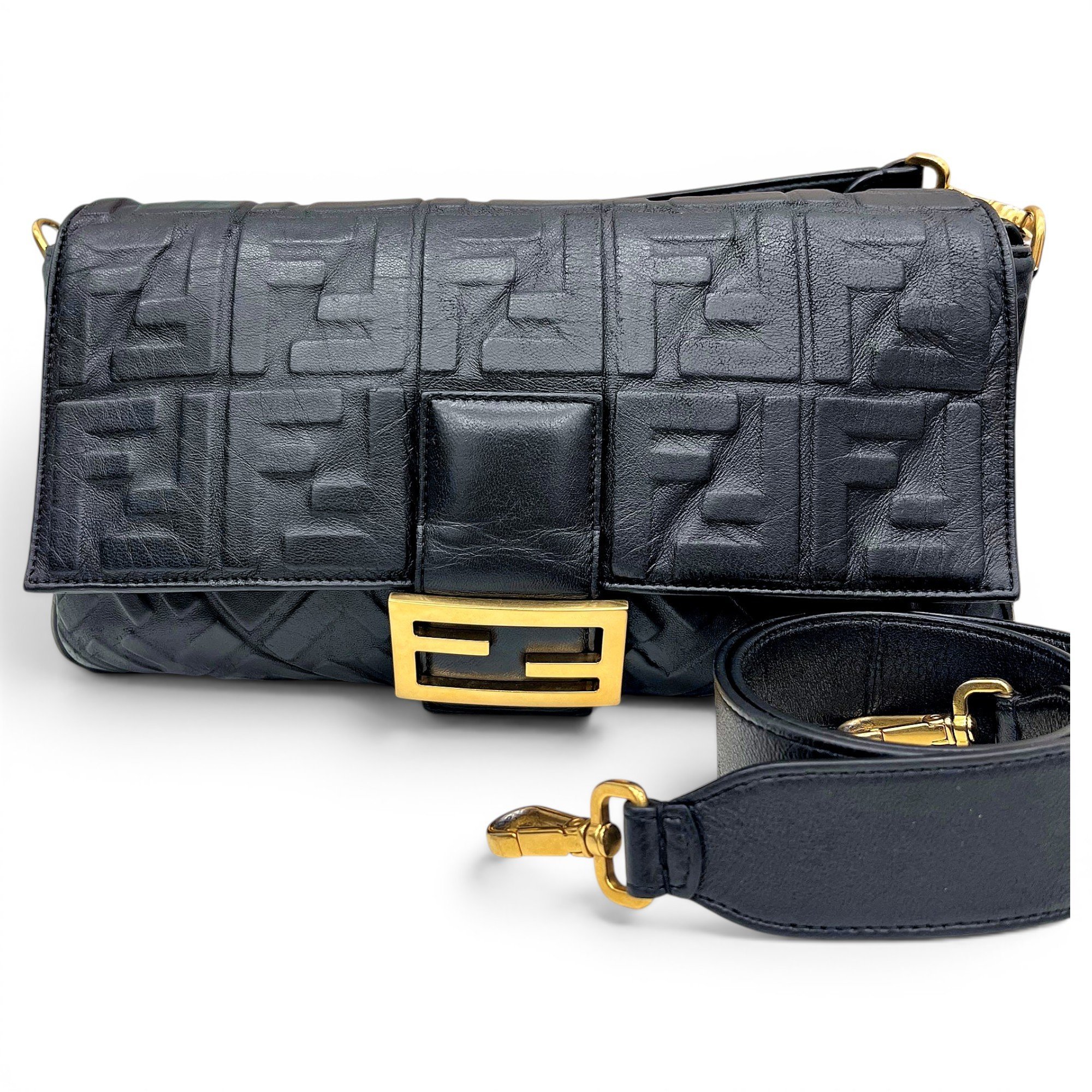 Baguette leather handbag