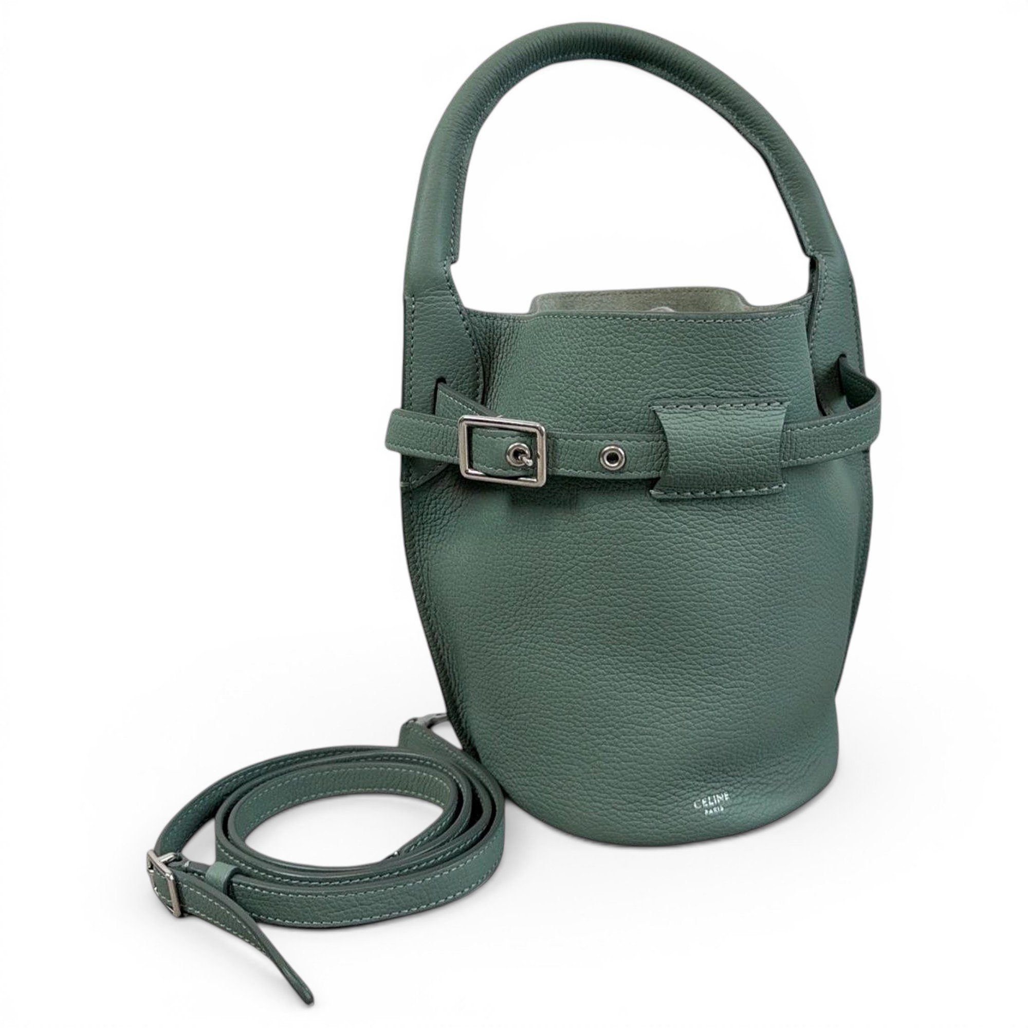 Celine Clasp Bucket leather handbag