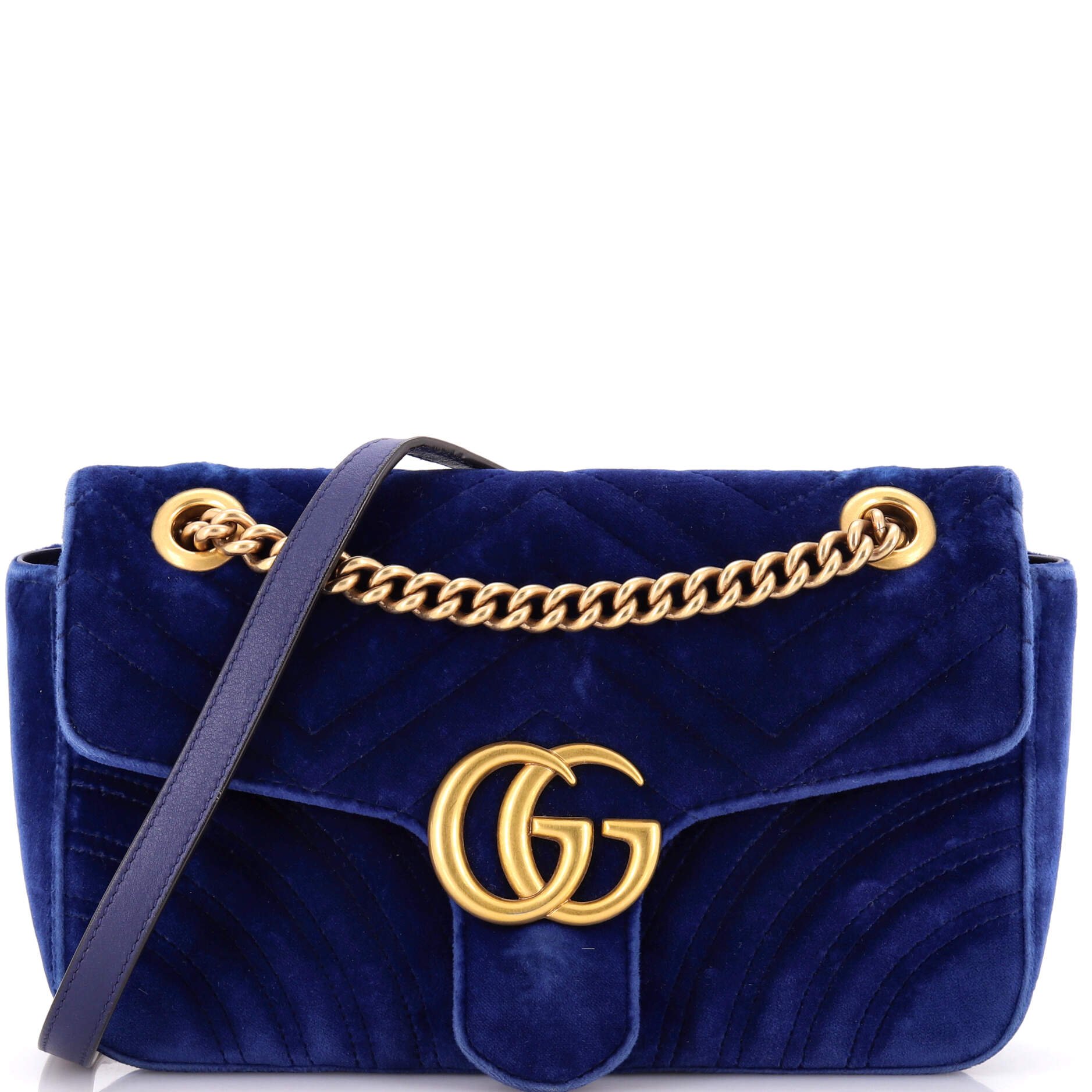 GG Marmont Flap Bag Matelasse Velvet Small
