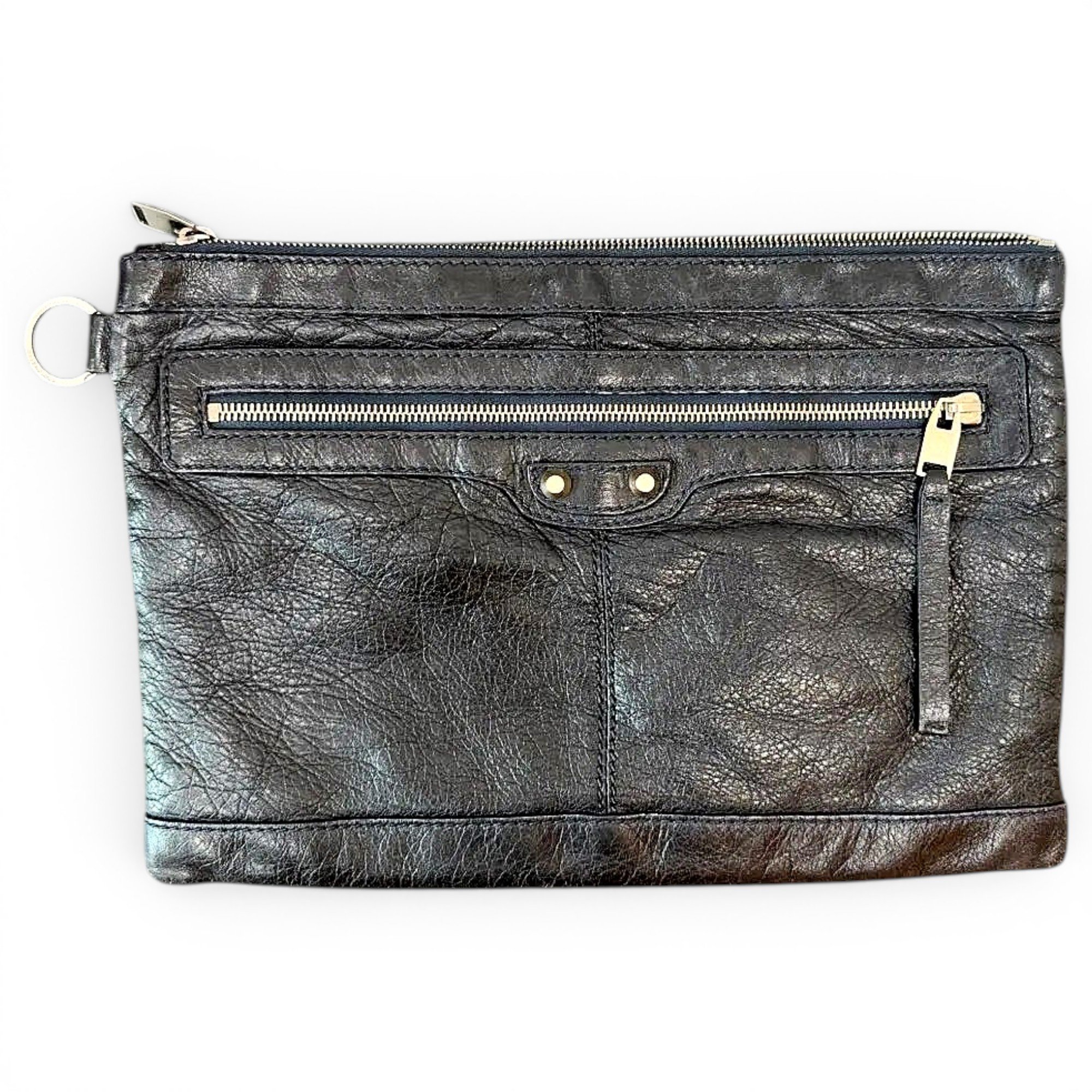 City Clip leather clutch bag