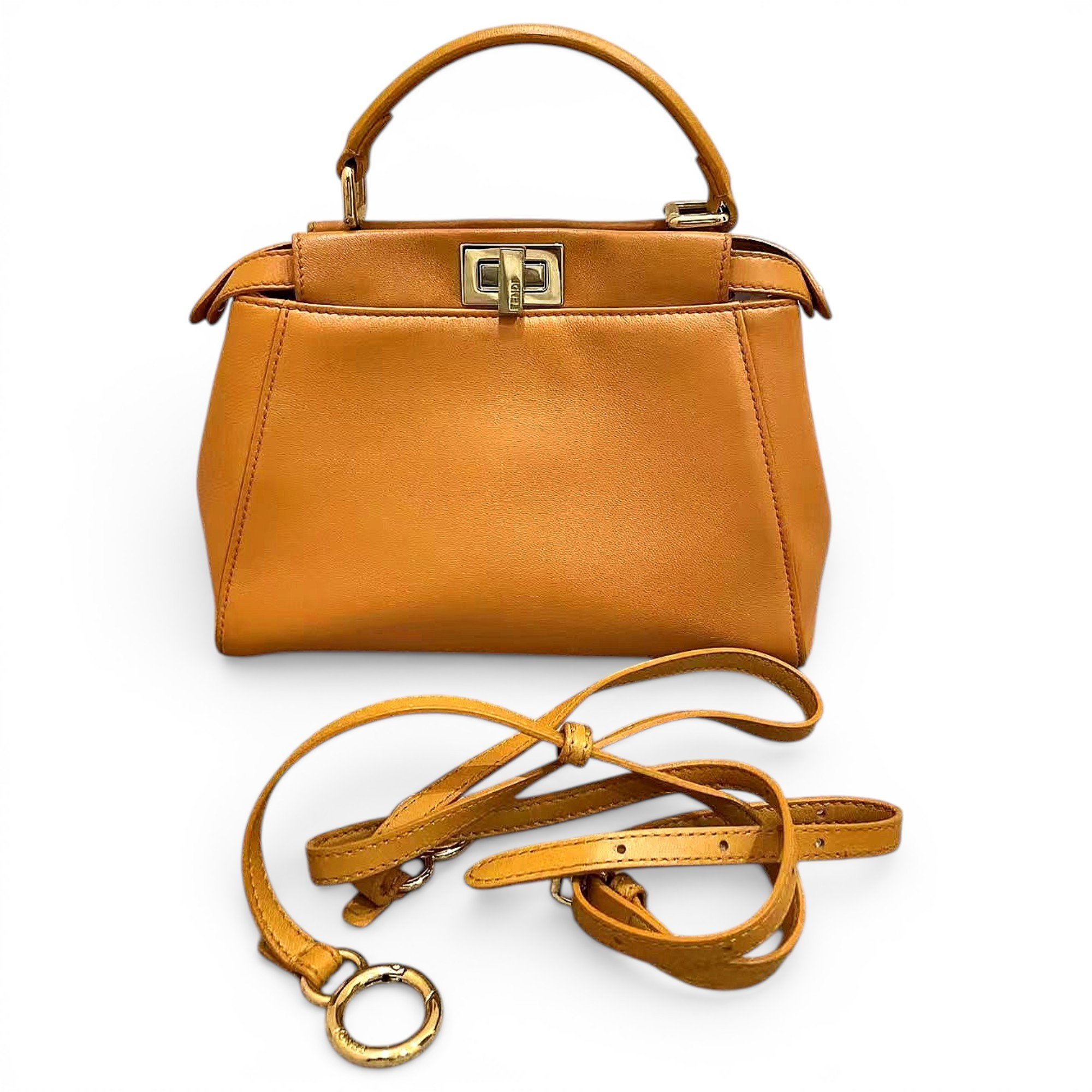 Peekaboo leather handbag