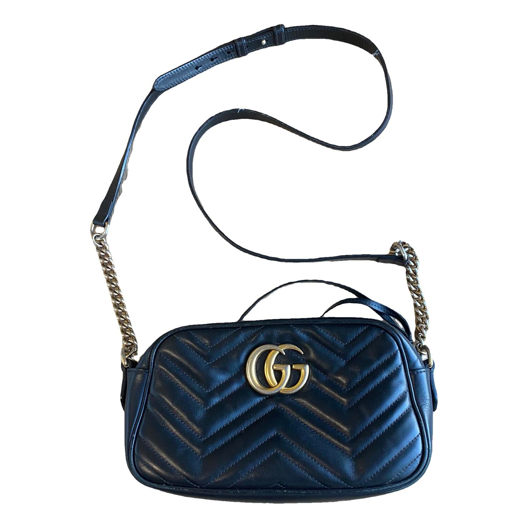 Pearly GG Marmont leather handbag