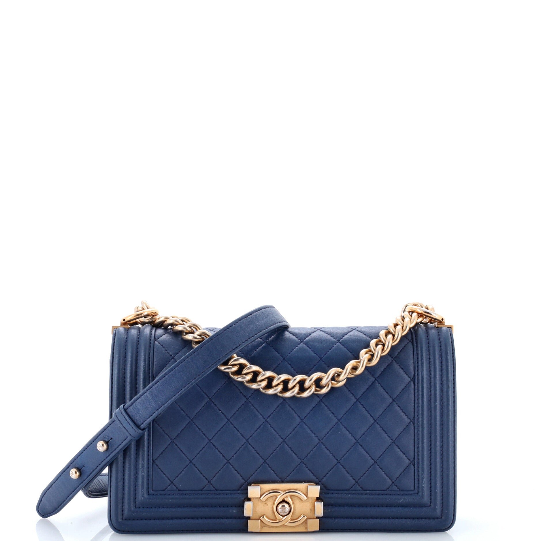 Boy Flap Bag Quilted Lambskin Old Medium