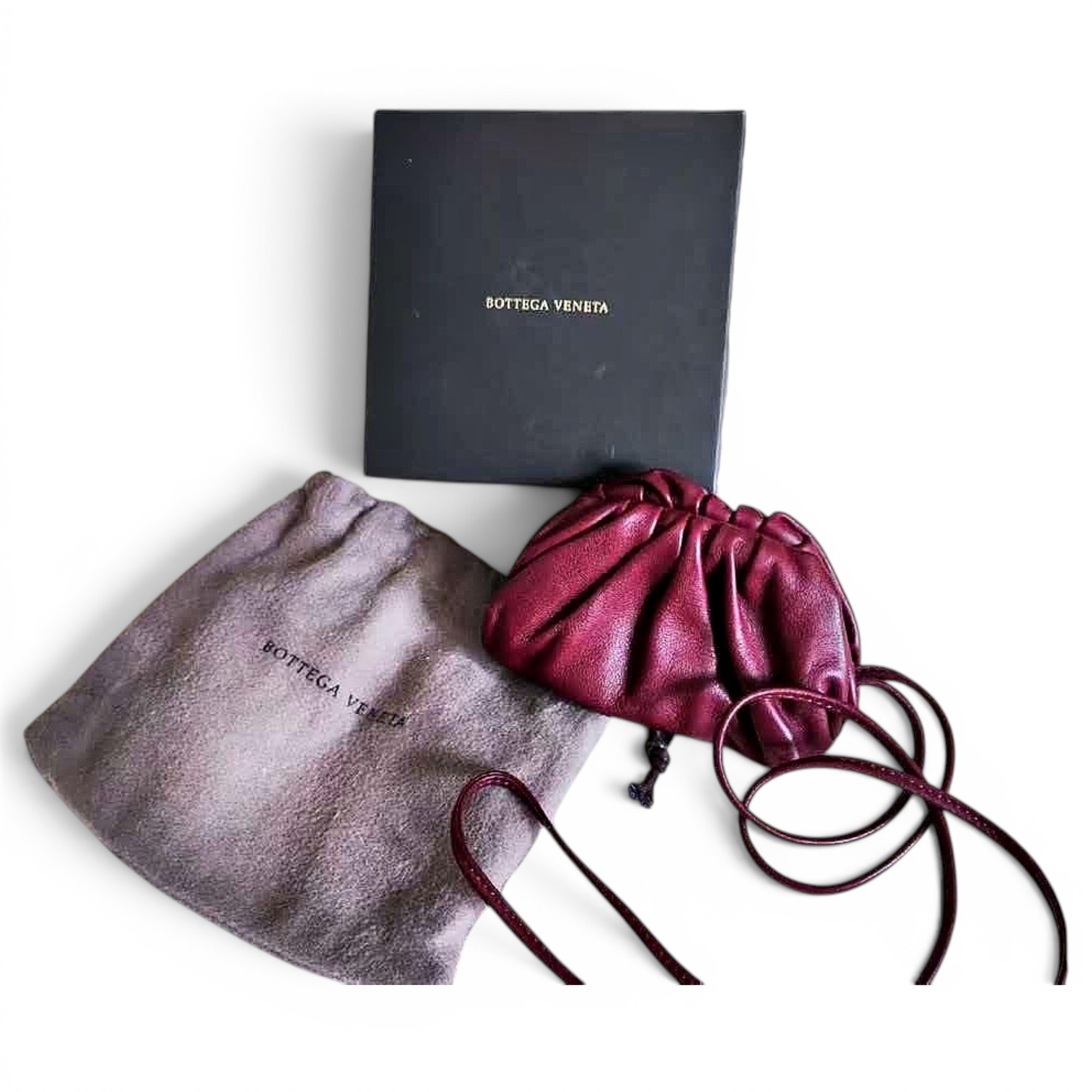 Pouch leather clutch bag