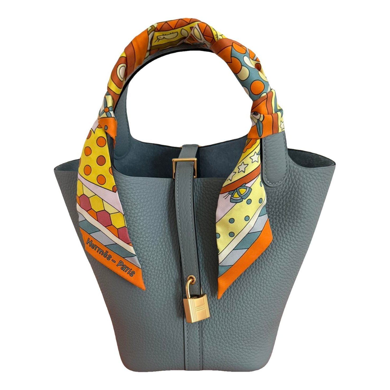 Picotin leather tote