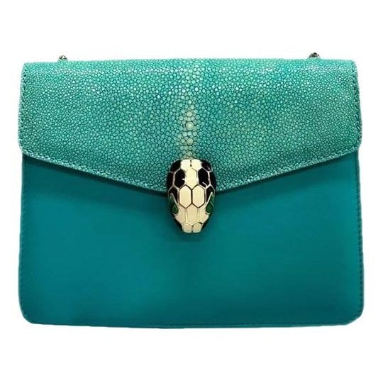 Serpenti leather handbag