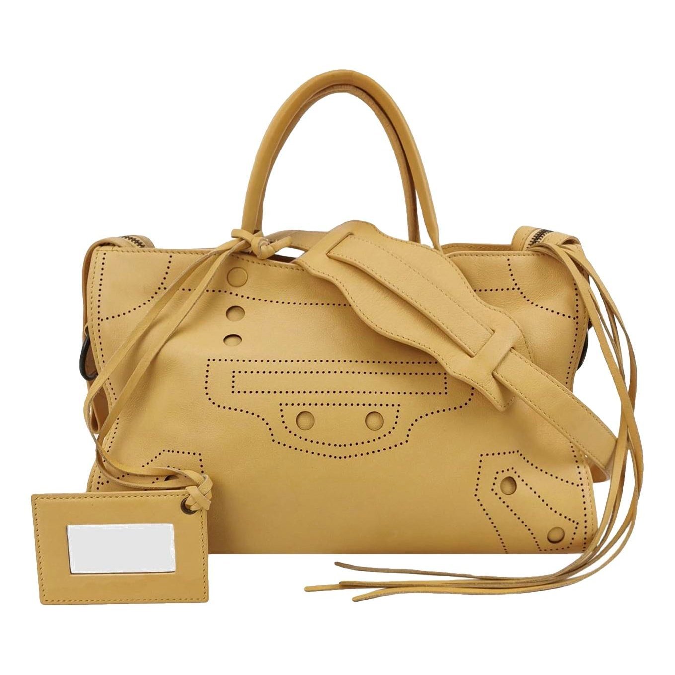 City leather handbag