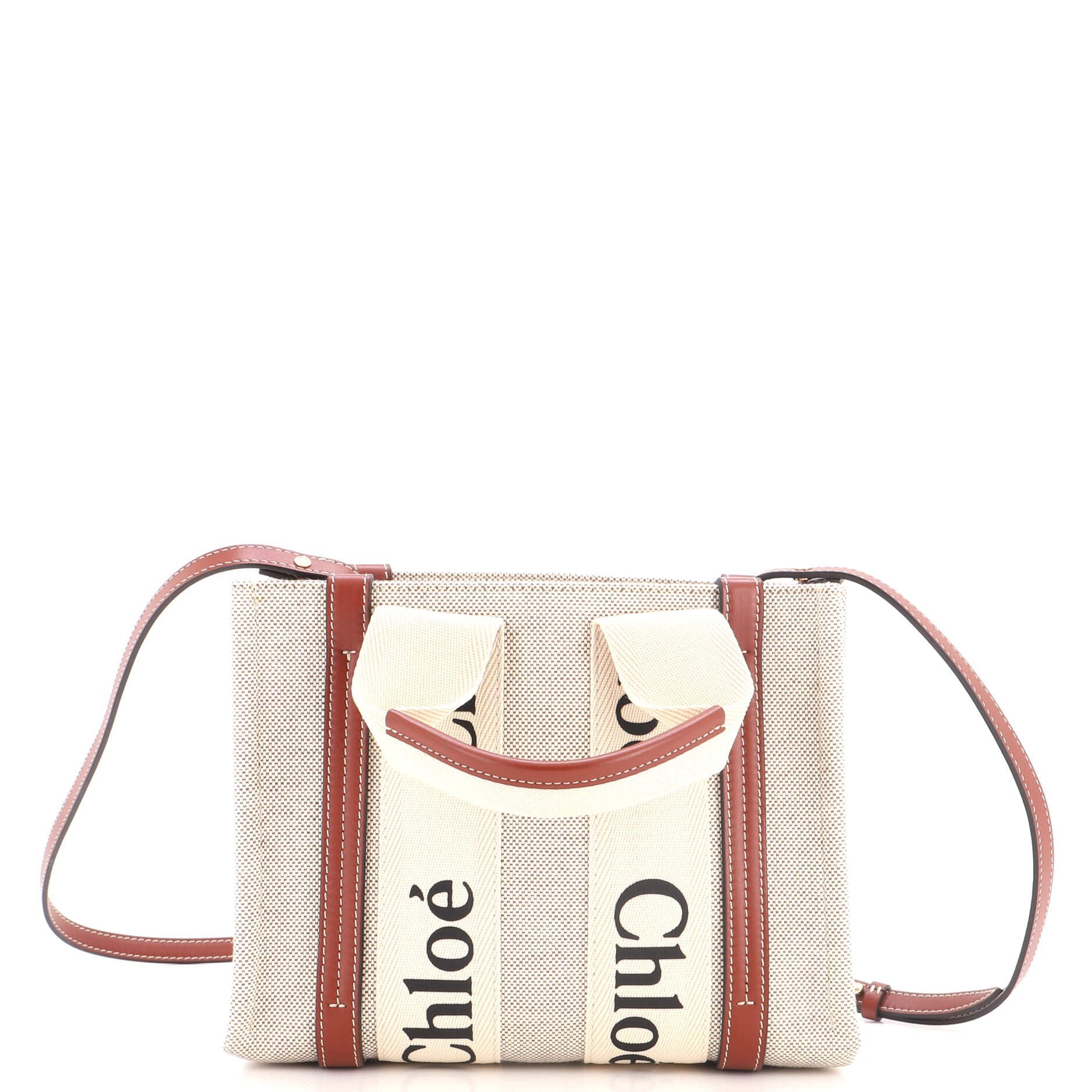 Woody leather tote