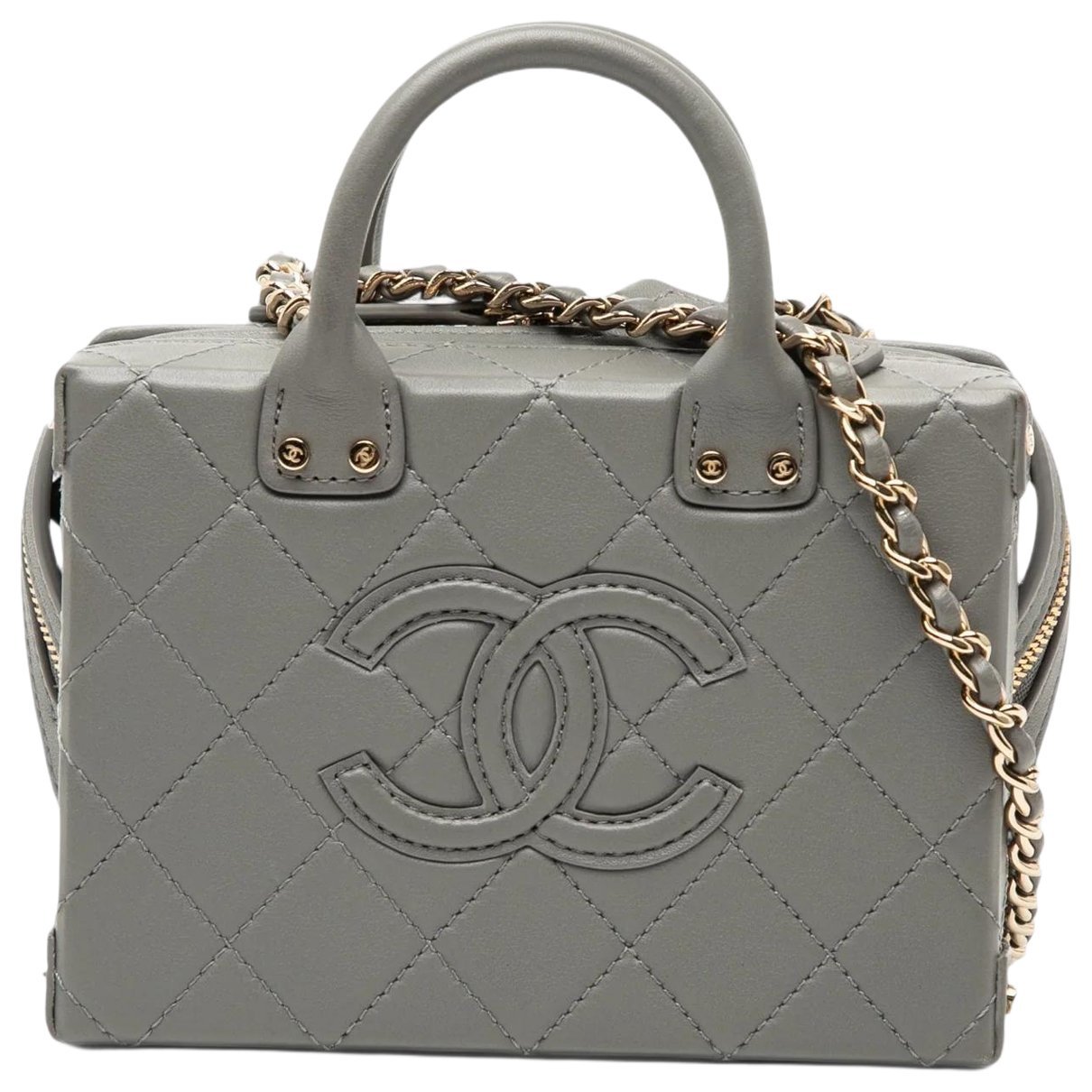Vanity leather satchel