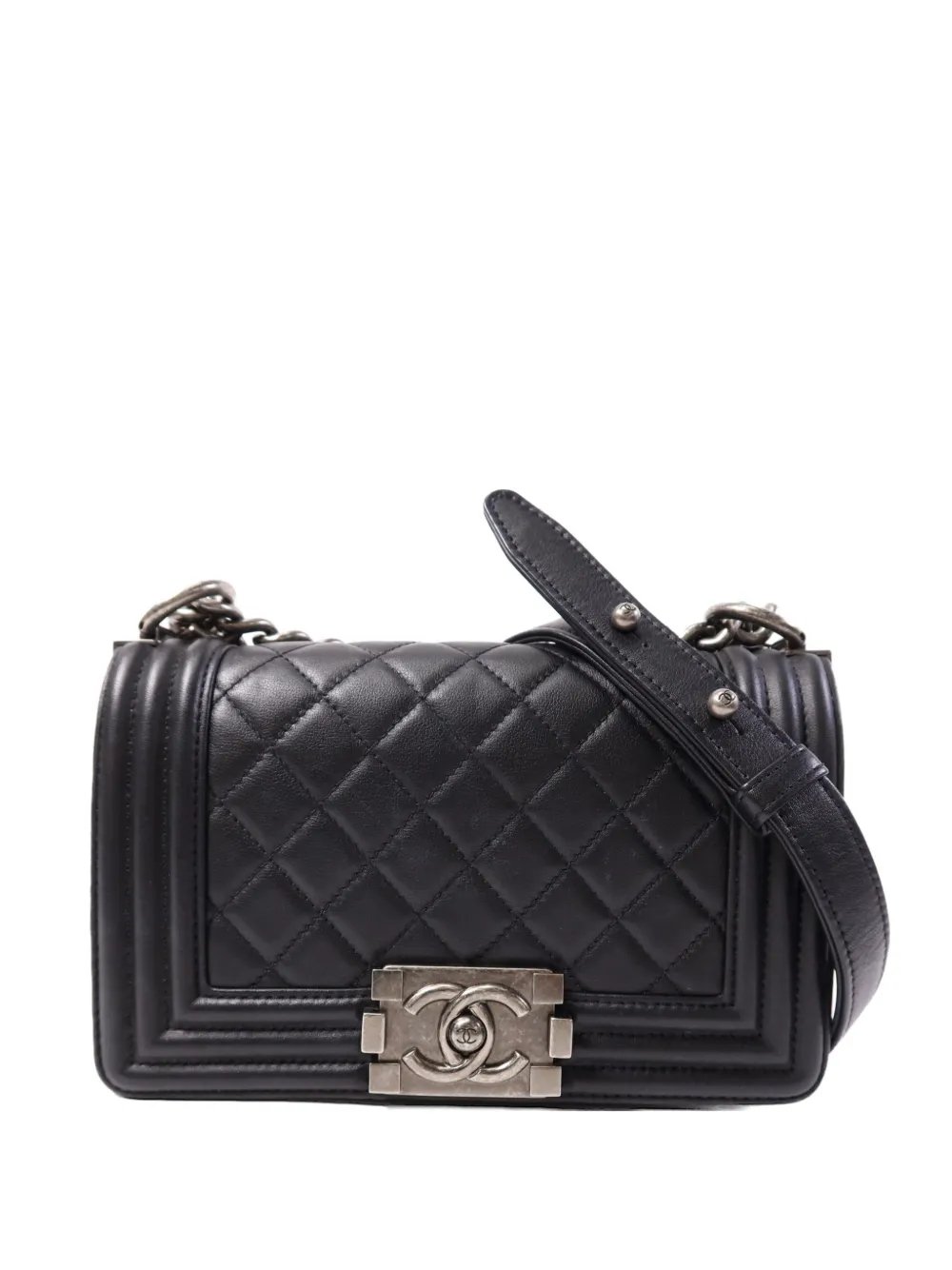 Boy CC turn-lock chain-strap shoulder bag